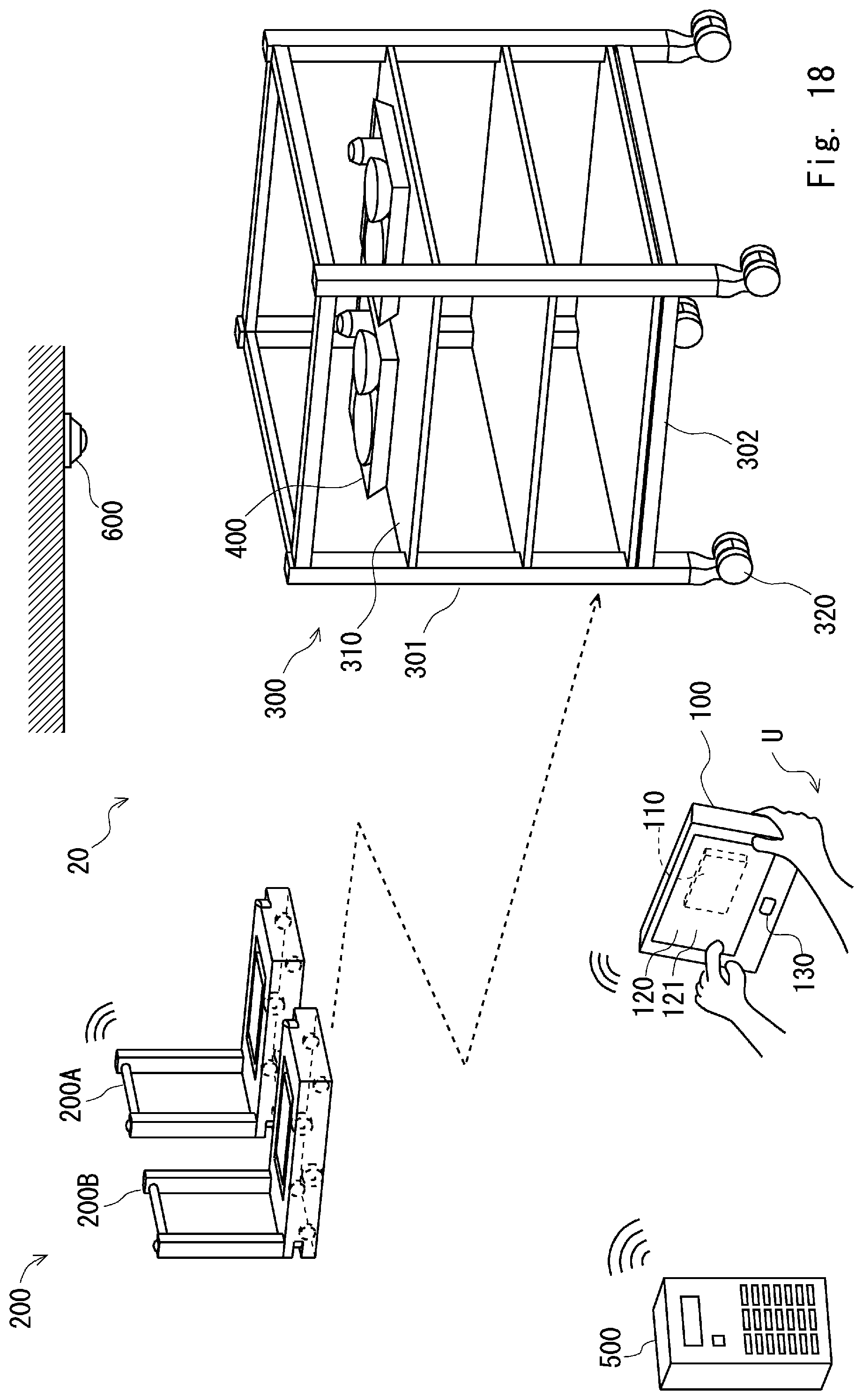 Patent US11815883 Figure 18 – Conveyance system, conveyance method, and program