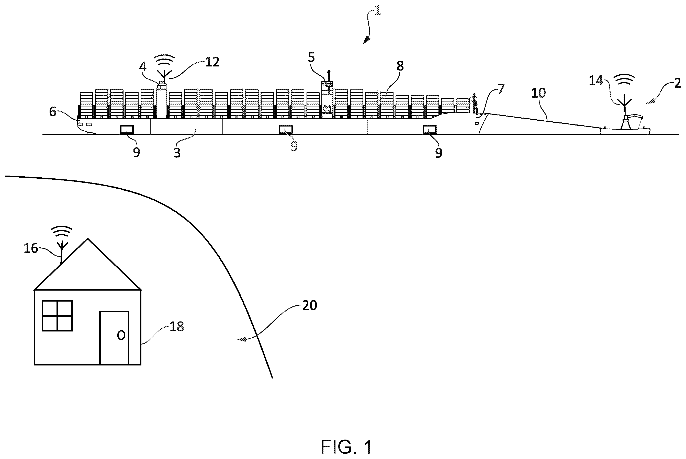 Patent US11815886 — Method and system for operating a ship — Figure 1
