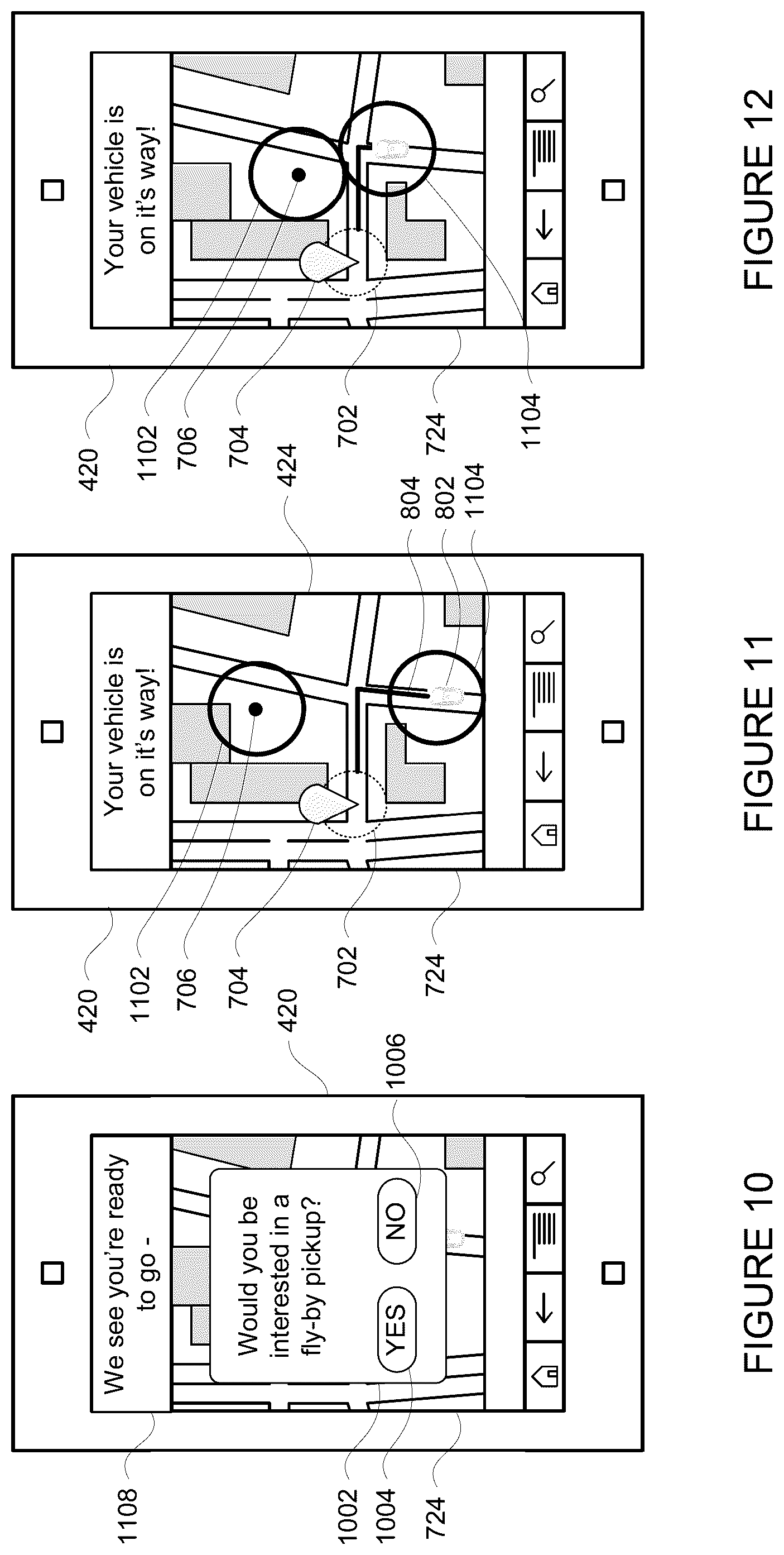 Patent US11815896 Figure 10 – Arranging passenger pickups for autonomous vehicles