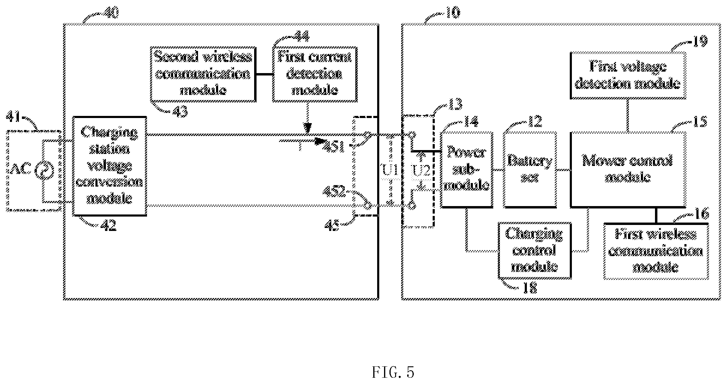 Patent US11815901 Figure 3 – Self-driving device system and charging station