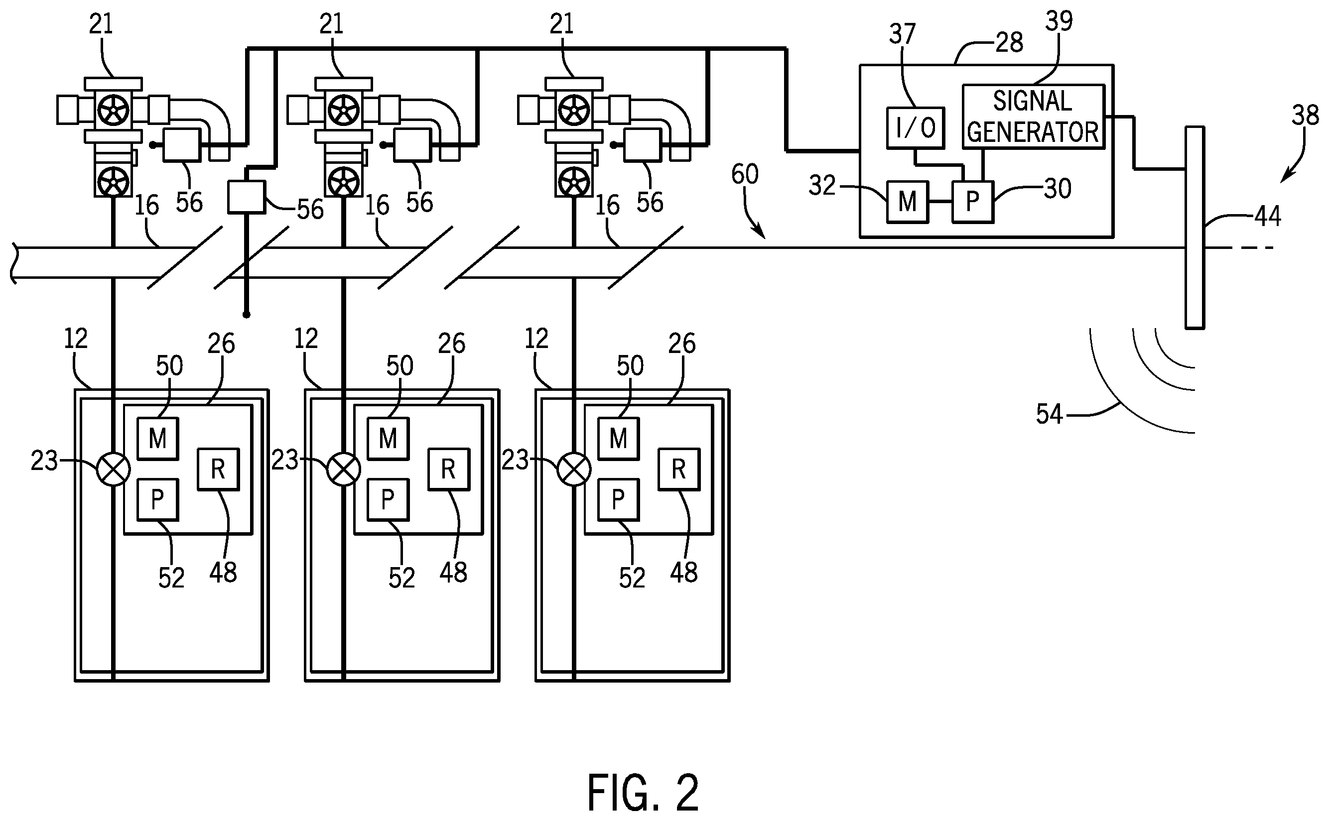 Patent US11815922 Figure 2 – Multiple valve control system and method