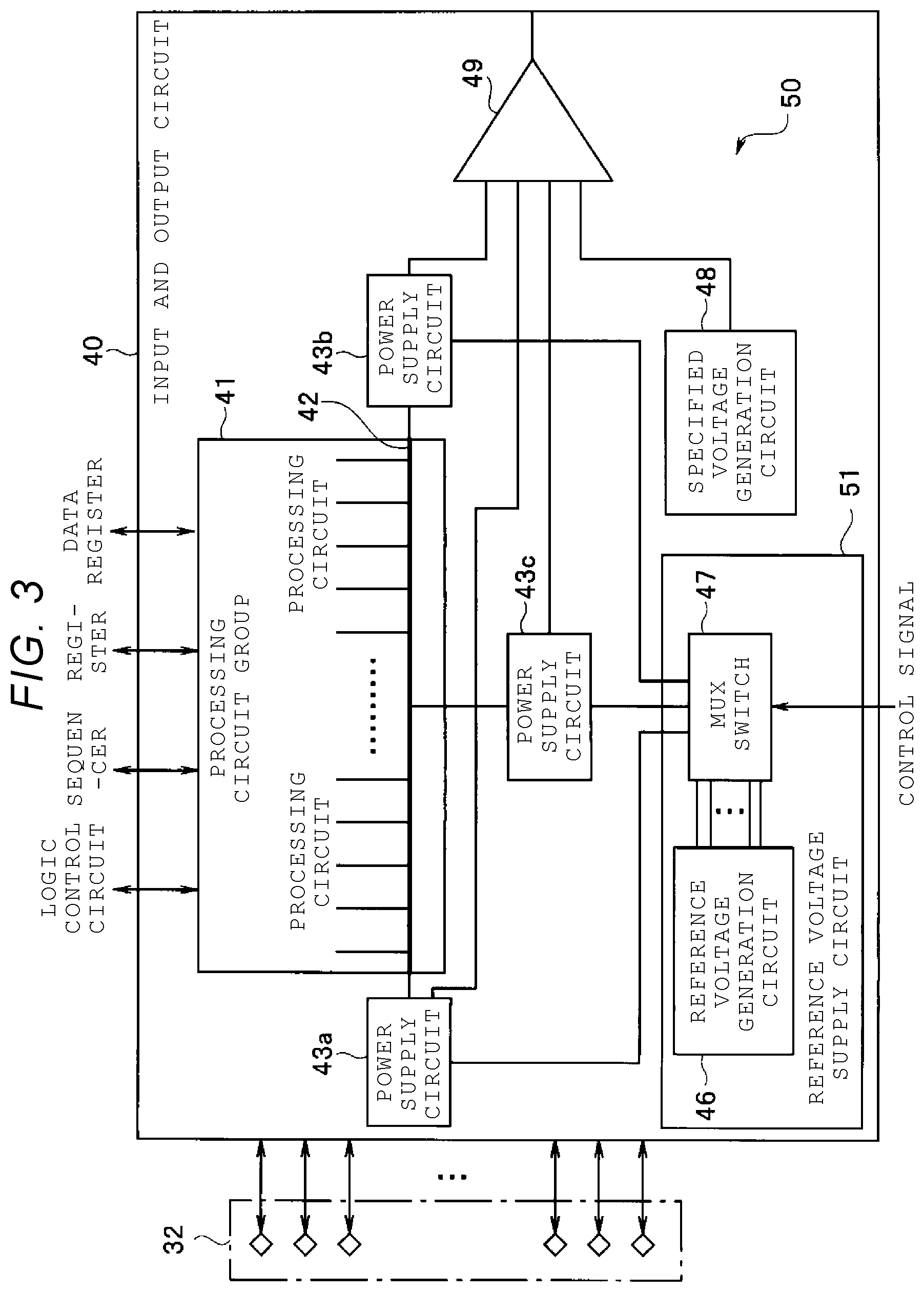 Patent US11815925 Figure 3 – Power source circuit, input and output circuit, semiconductor storage device, and power supply control method