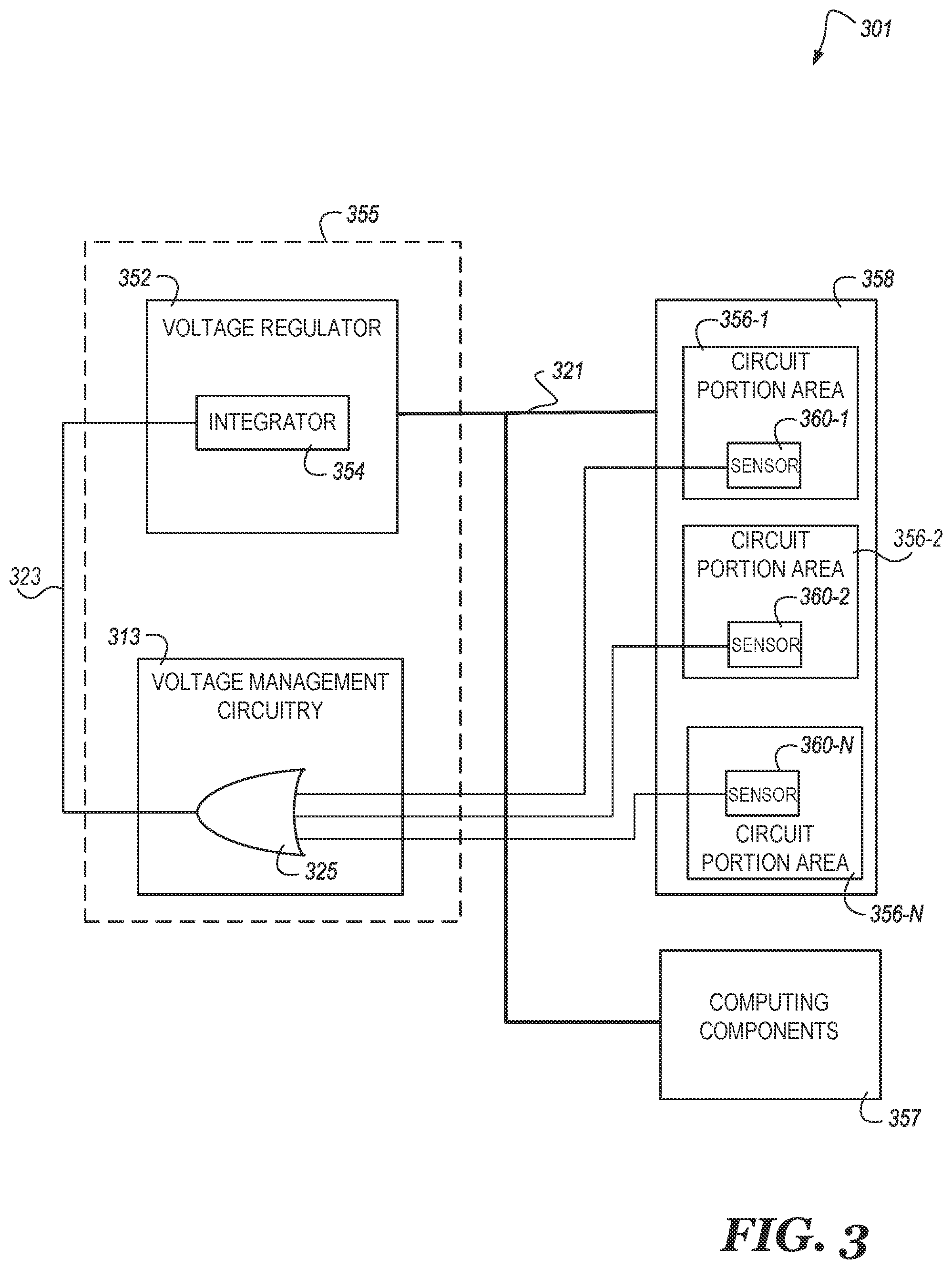 Patent US11815926 Figure 3 – Voltage management system