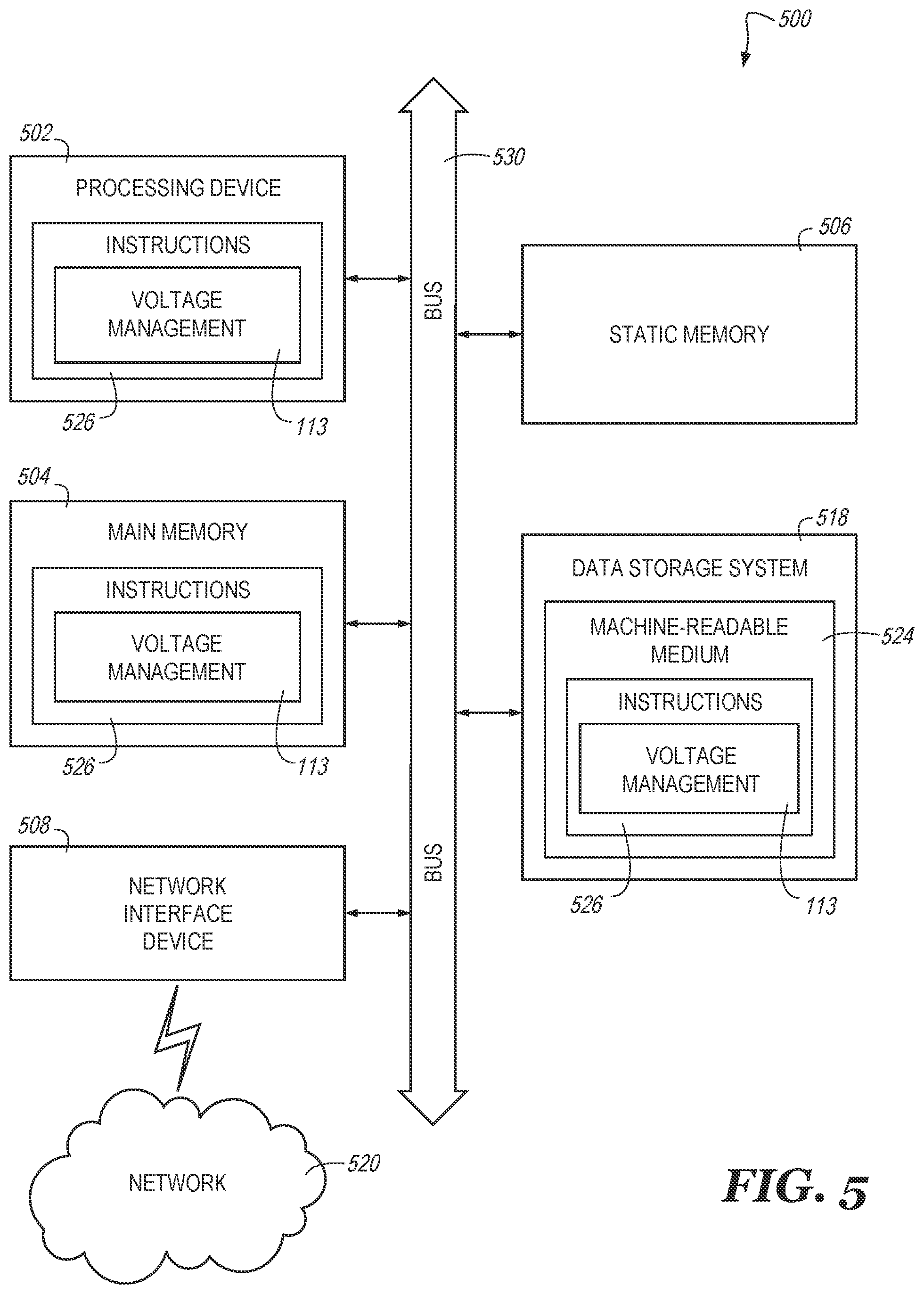 Patent US11815926 Figure 5 – Voltage management system