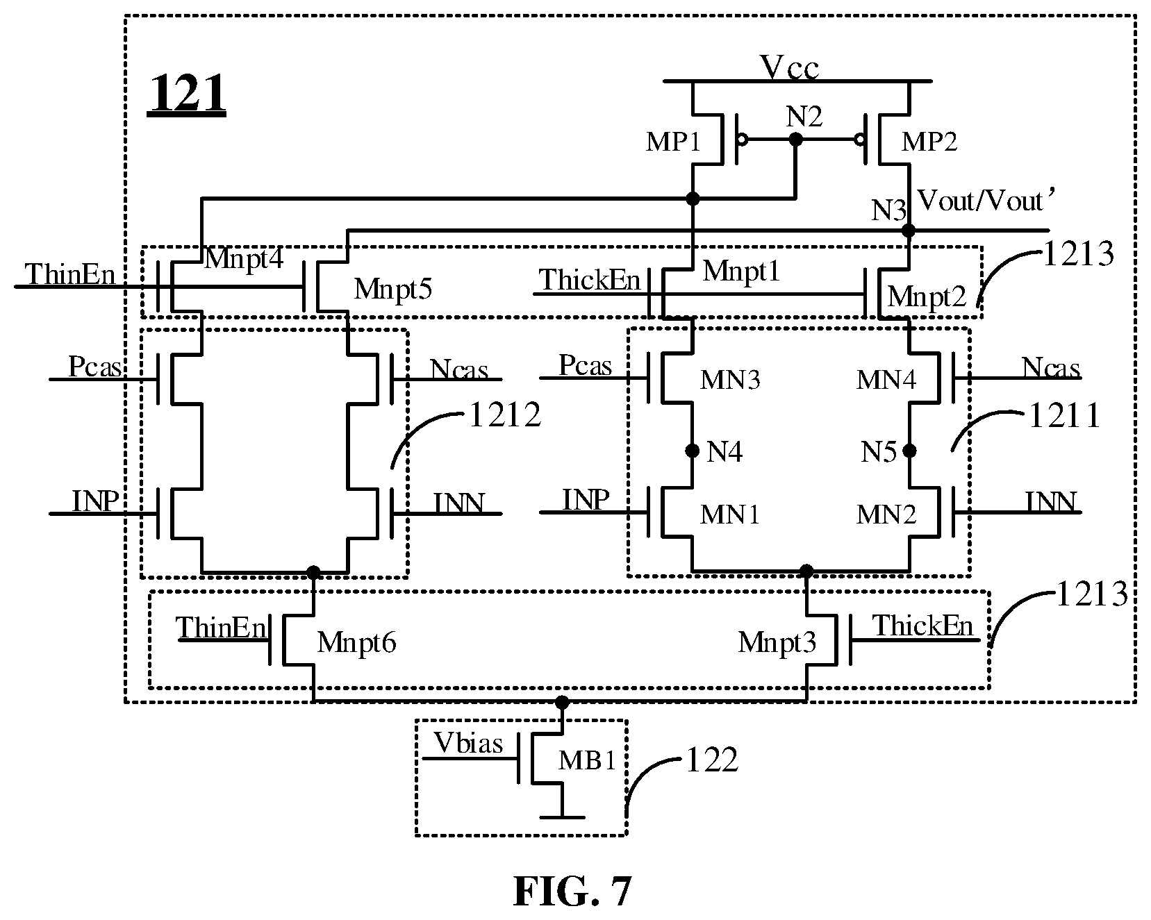 Patent US11815927 Figure 7 – Bandgap reference circuit and chip