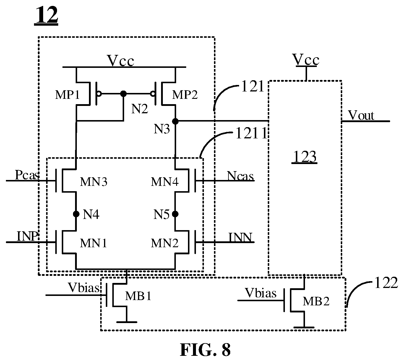 Patent US11815927 Figure 8 – Bandgap reference circuit and chip