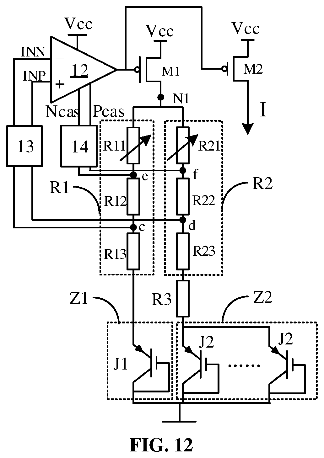 Patent US11815927 Figure 12 – Bandgap reference circuit and chip