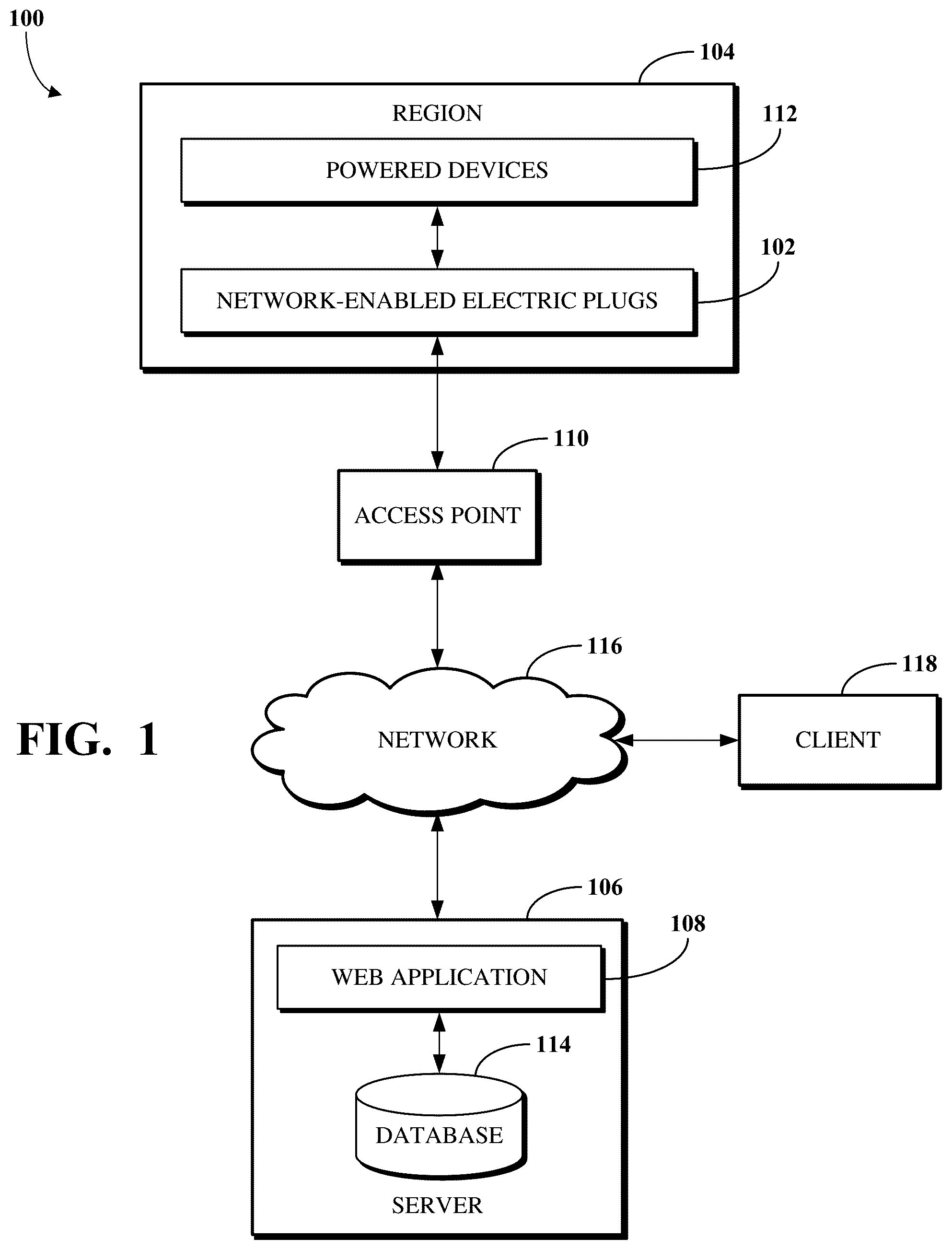 Patent US11815929 Figure 1 – Region-based electrical intelligence system