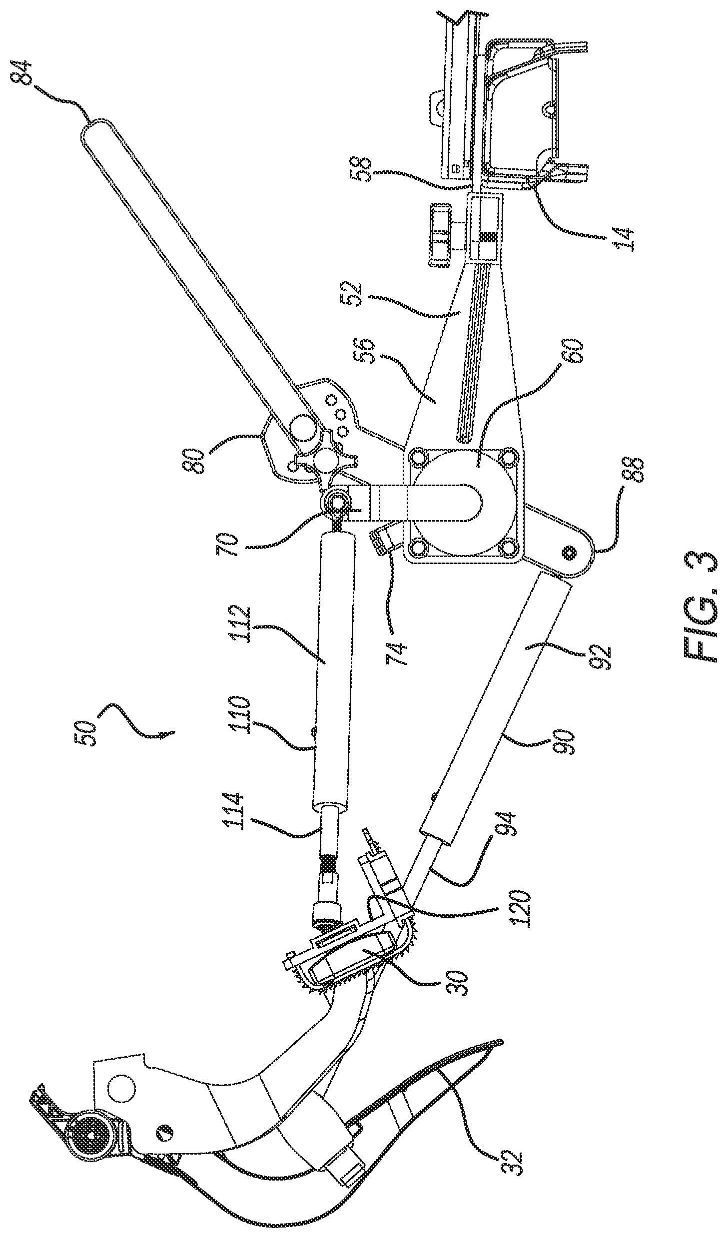 Patent US11815930 Figure 3 – System for actuating vehicle brake and accelerator pedals by hand