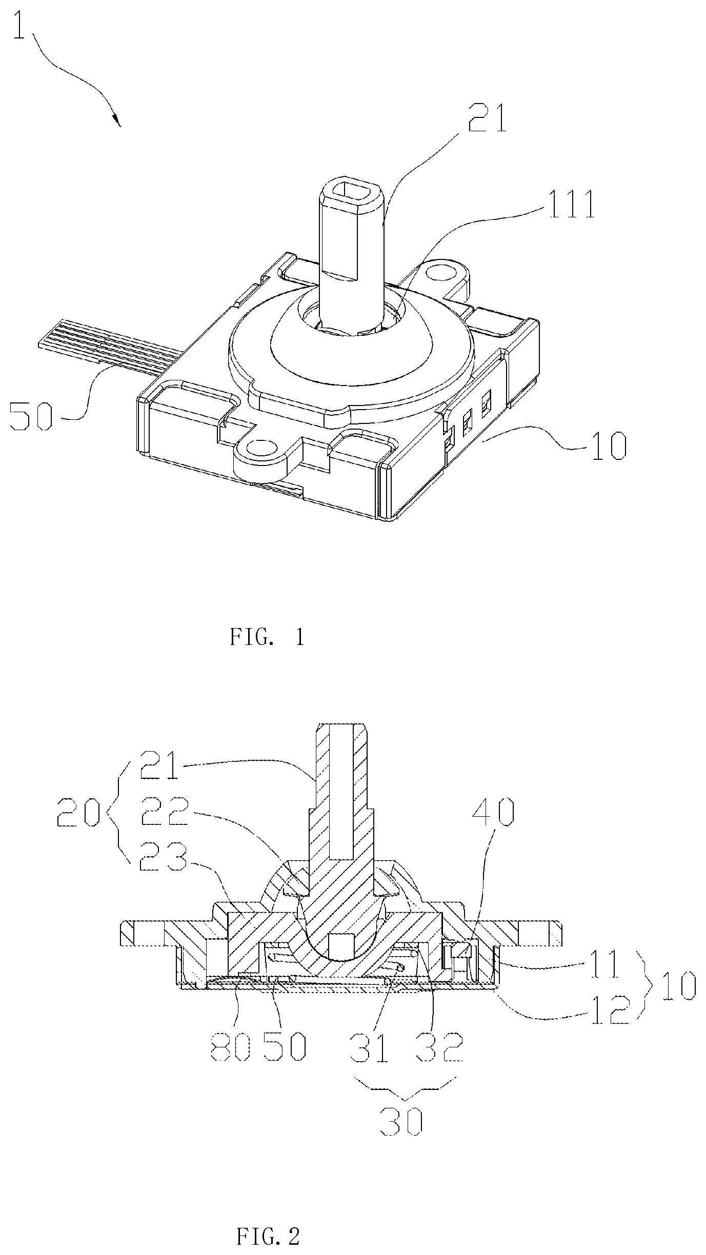 Patent US11815931 Figure 1 – Joystick device and handle