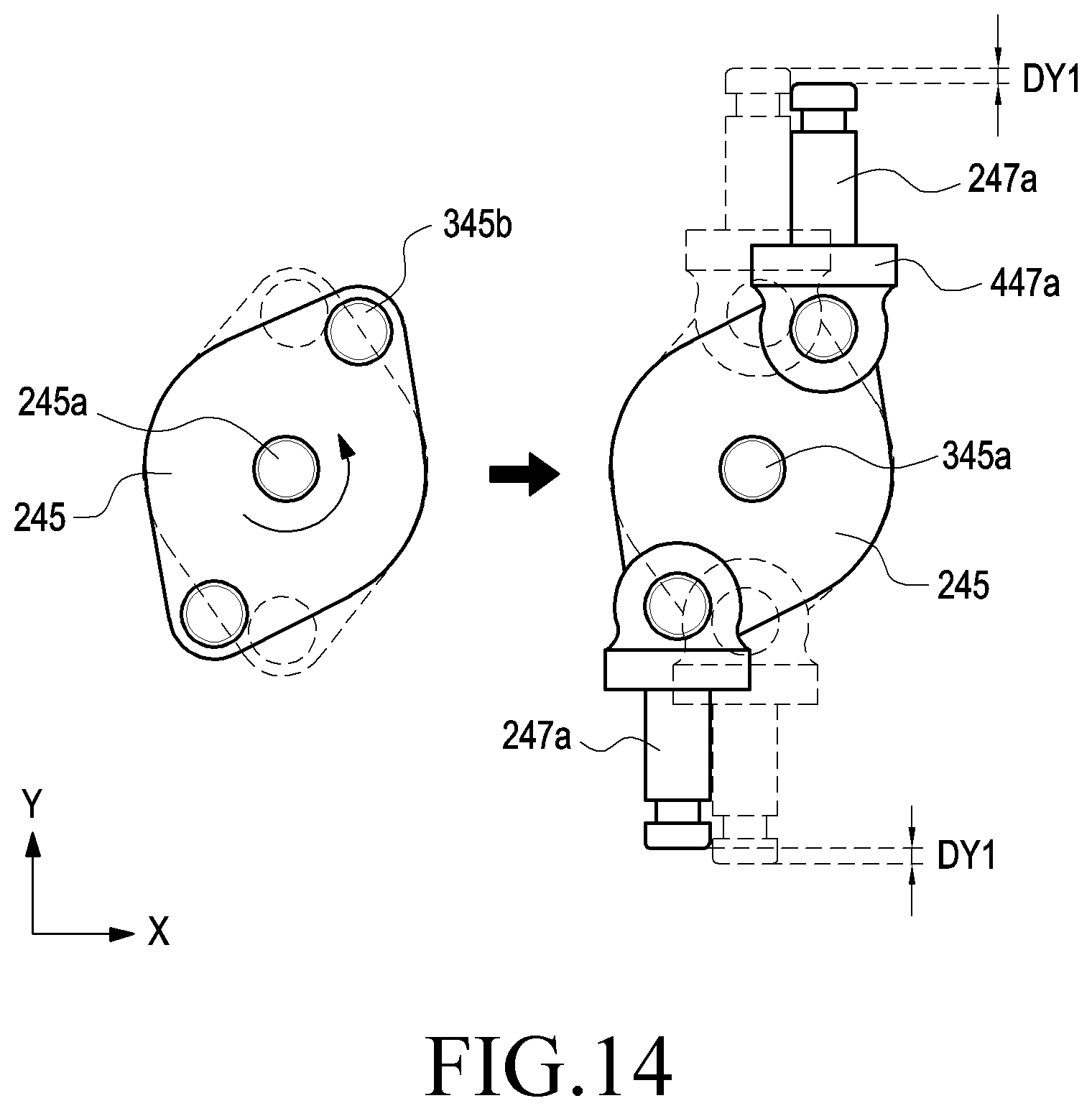 Patent US11815932 Figure 12 – Hinge module and electronic device including the same