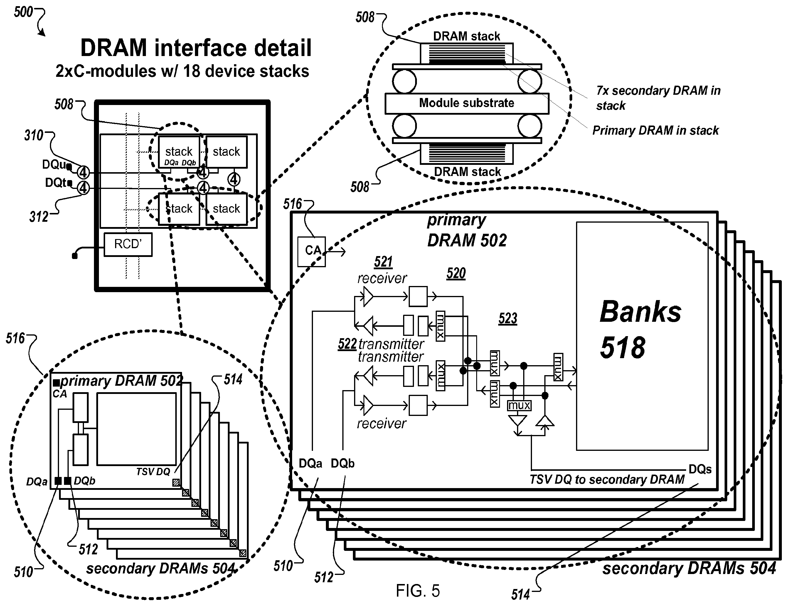 Patent US11815940 Figure 6 – Dynamic random access memory (DRAM) component for high-performance, high-capacity registered memory modules