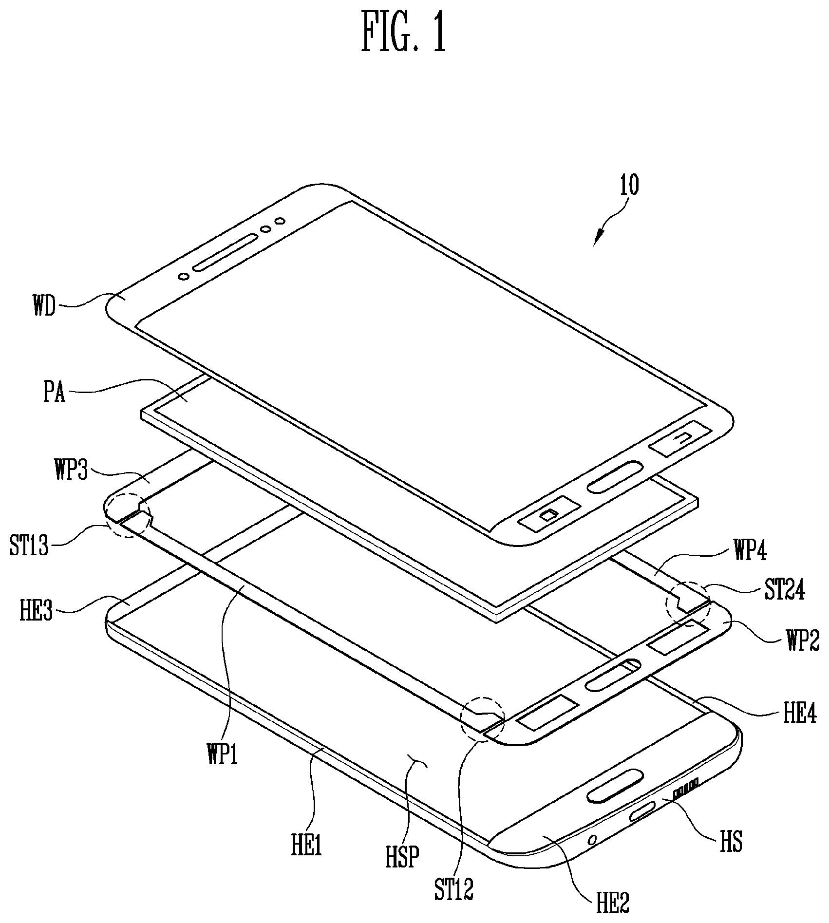 Patent US11815949 Figure 1 – Display device