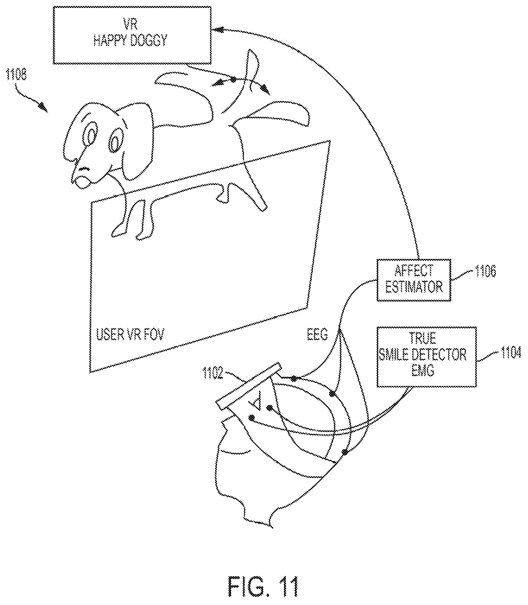 Patent US11815951 Figure 11 – System and method for enhanced training using a virtual reality environment and bio-signal data