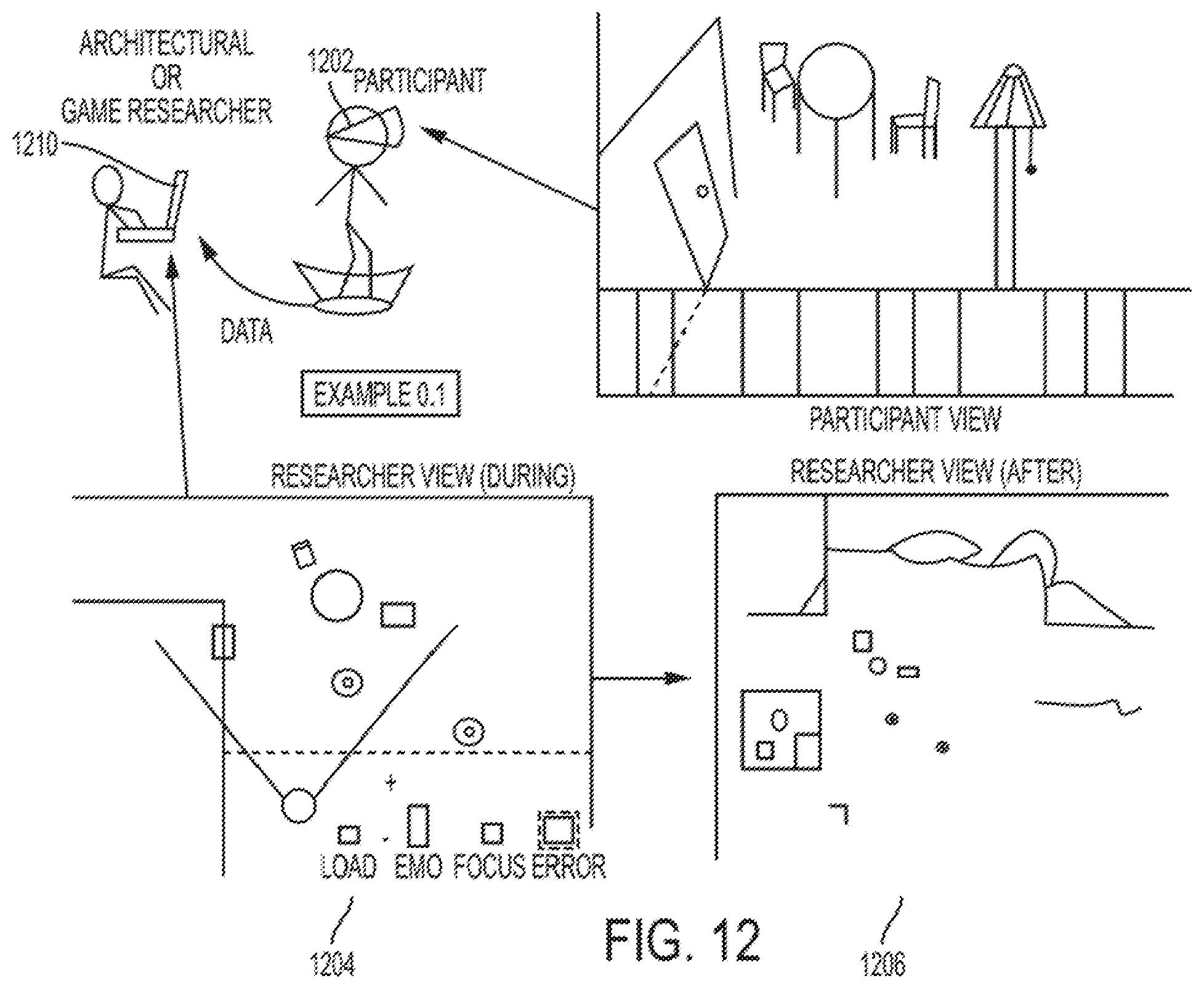 Patent US11815951 Figure 12 – System and method for enhanced training using a virtual reality environment and bio-signal data