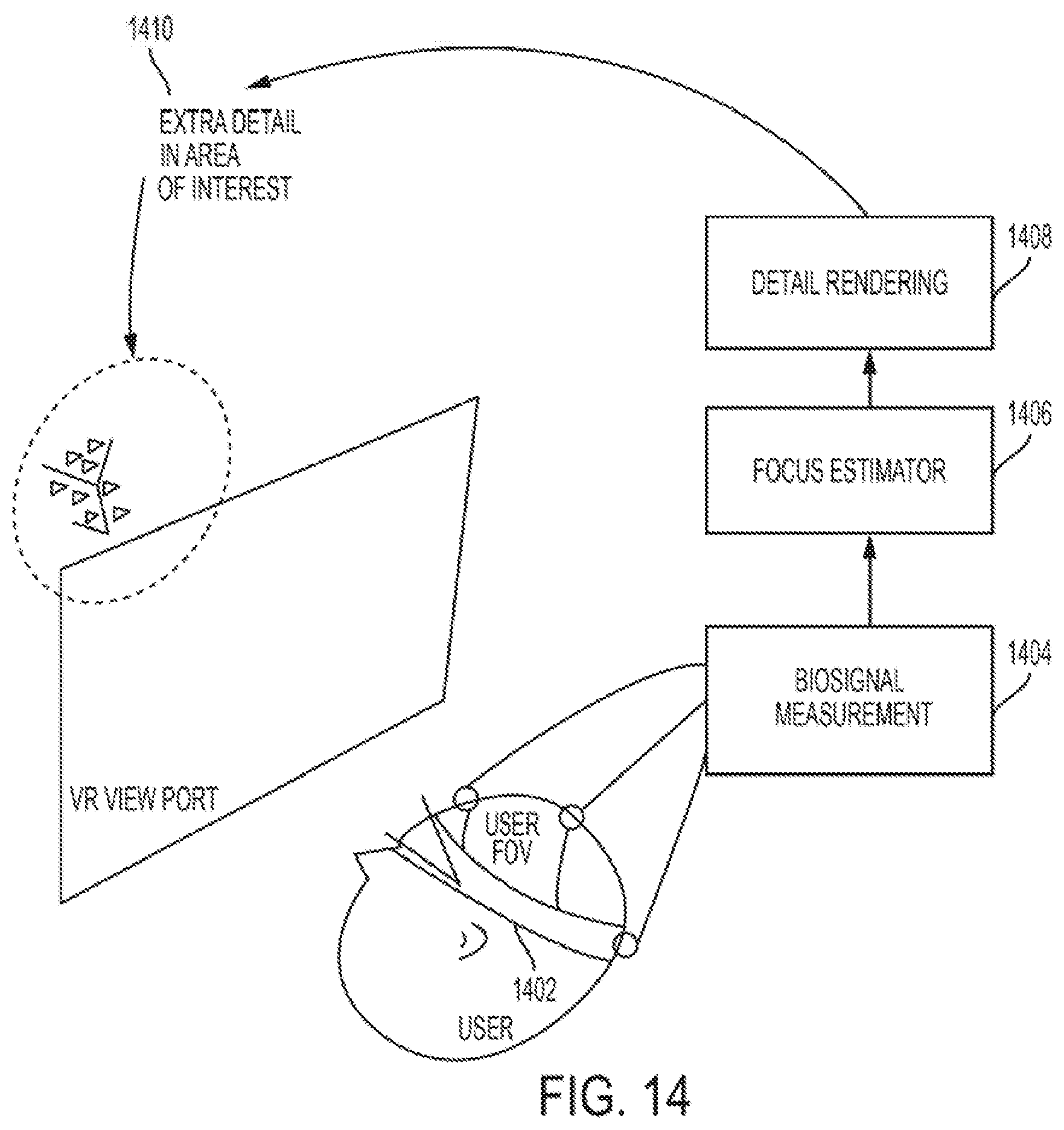 Patent US11815951 Figure 14 – System and method for enhanced training using a virtual reality environment and bio-signal data