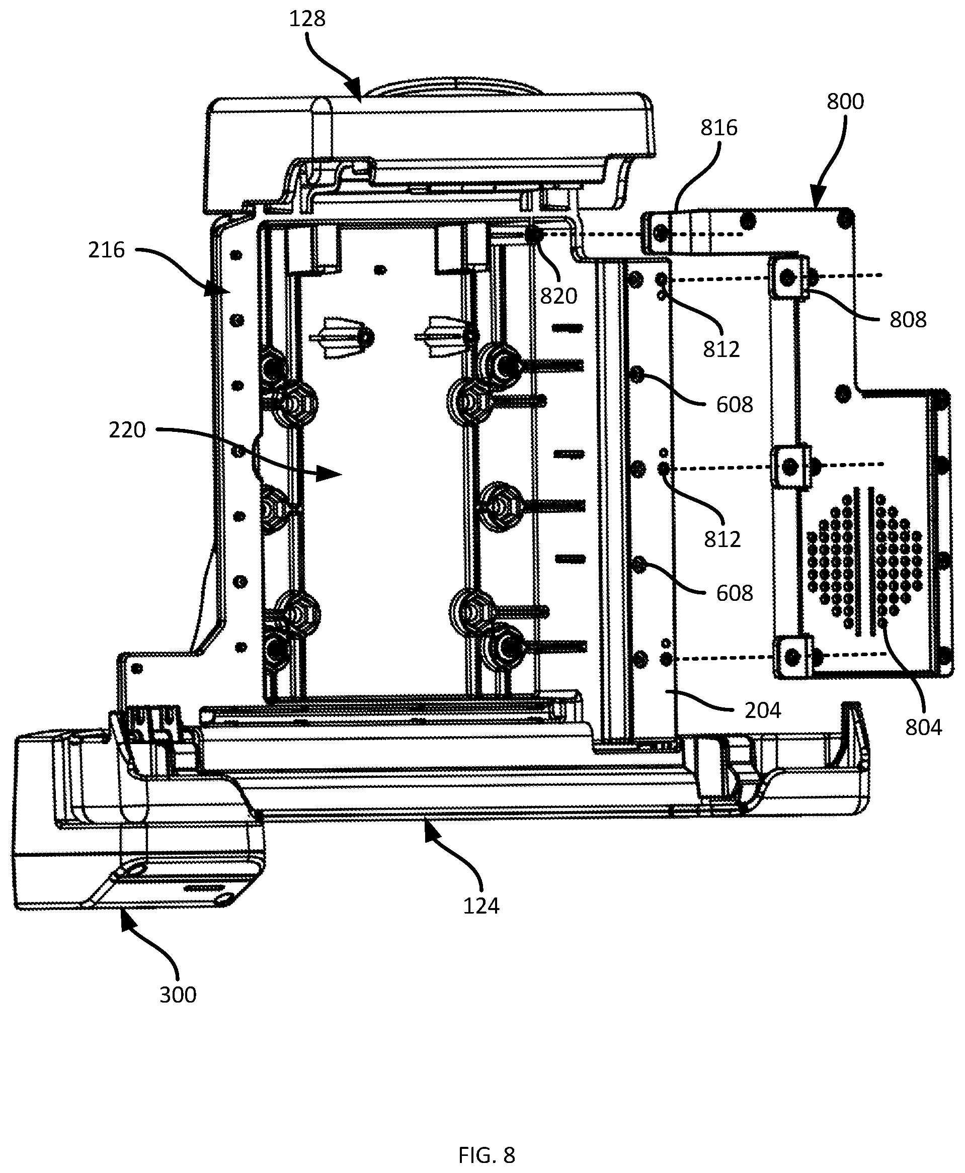 Patent US11815952 Figure 8 – Modular dock for mobile computing devices