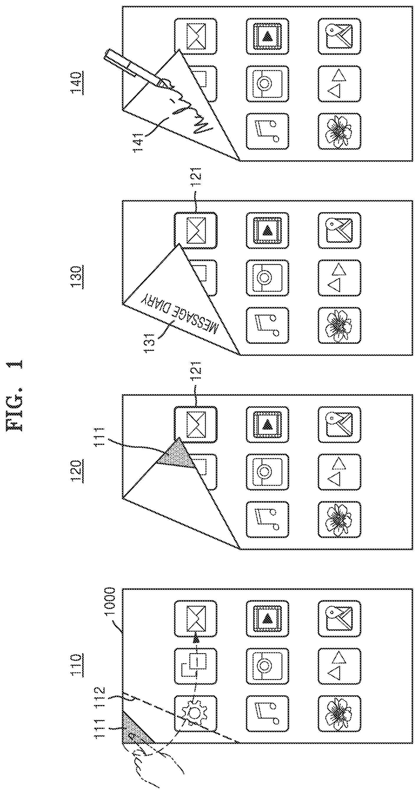 Patent US11815954 Figure 1 – Method and electronic device for performing operation on basis of bending