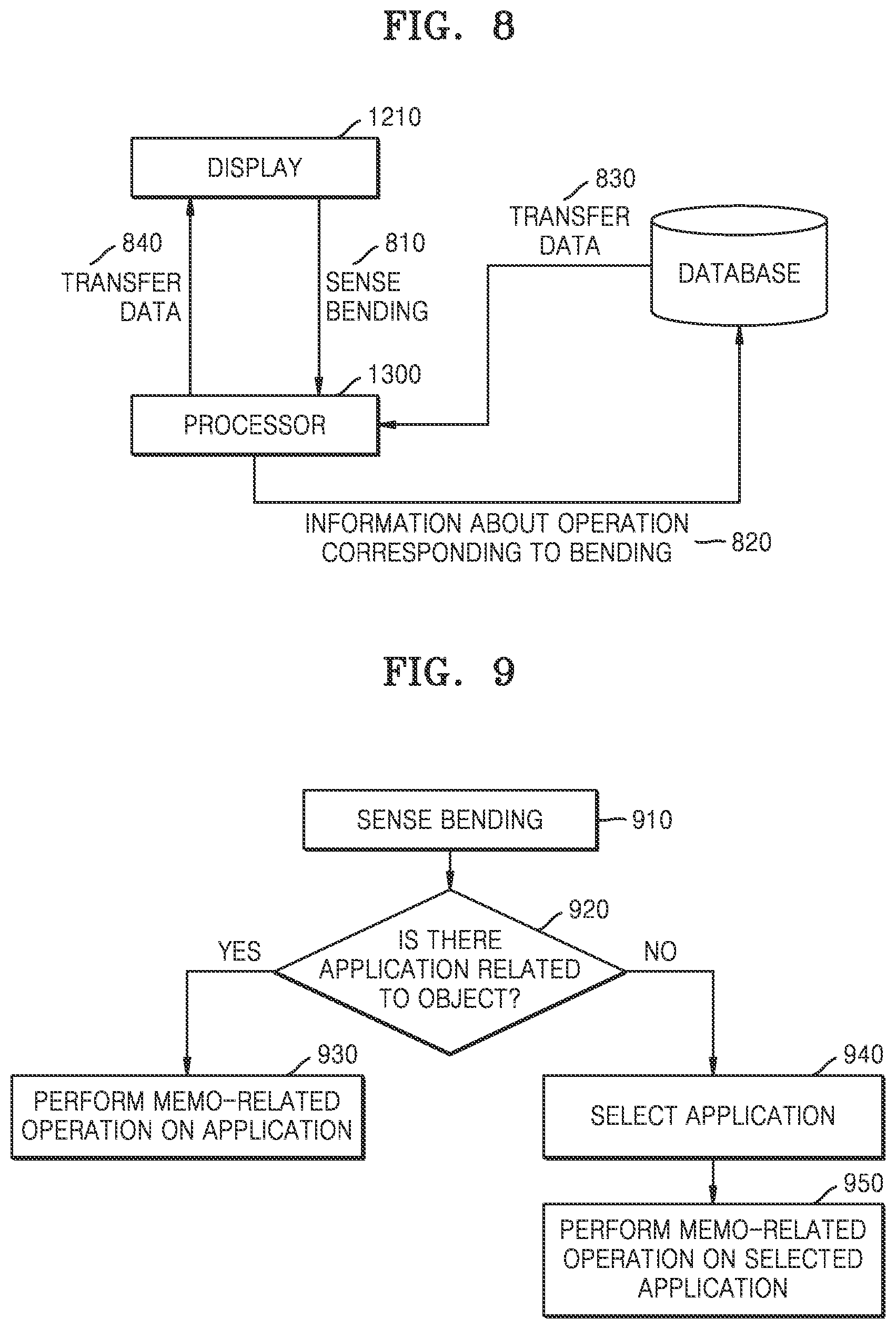 Patent US11815954 Figure 7 – Method and electronic device for performing operation on basis of bending