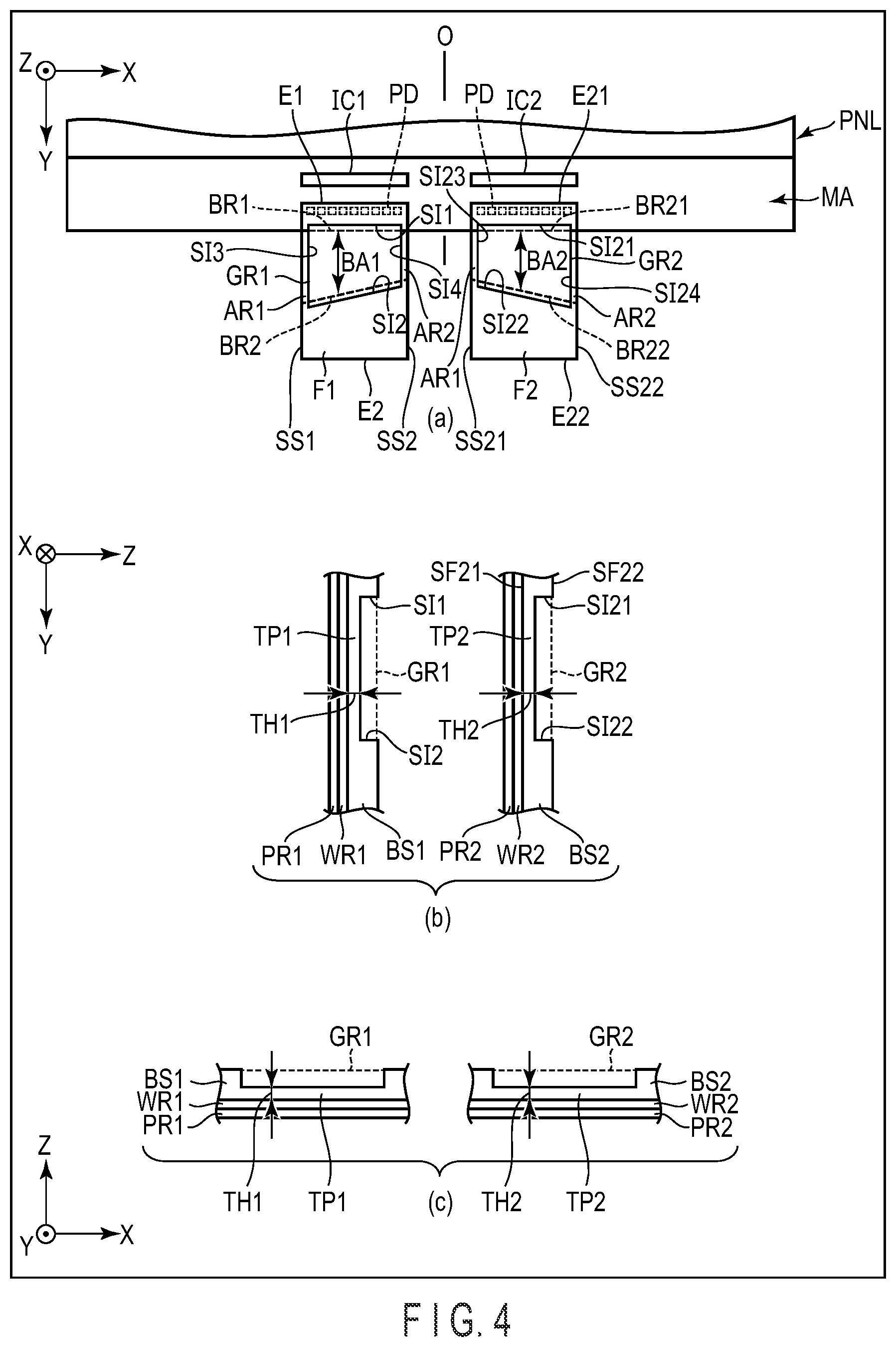 Patent US11815955 Figure 4 – Display device, flexible wiring board, and manufacturing method of display device