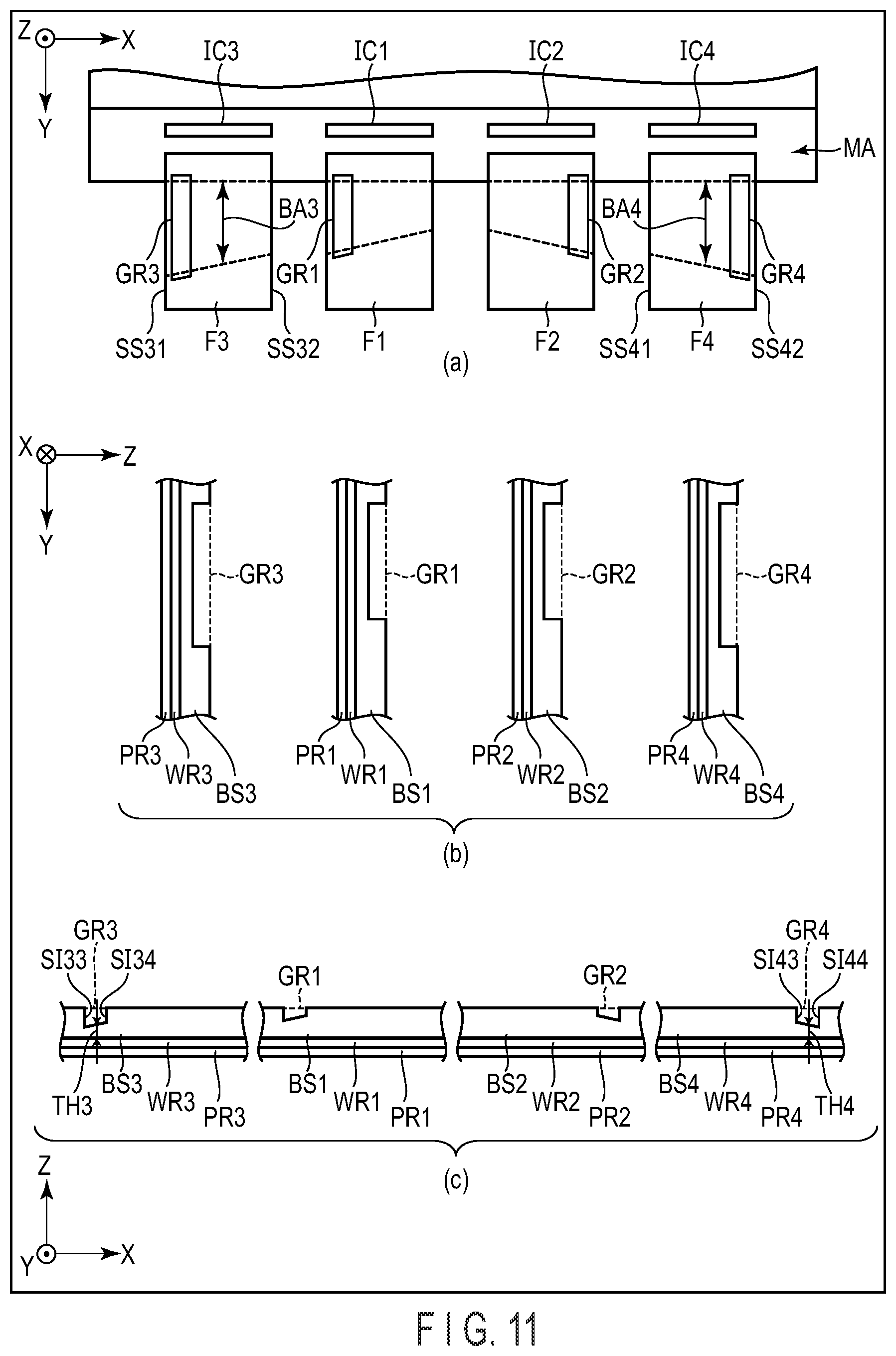 Patent US11815955 Figure 11 – Display device, flexible wiring board, and manufacturing method of display device