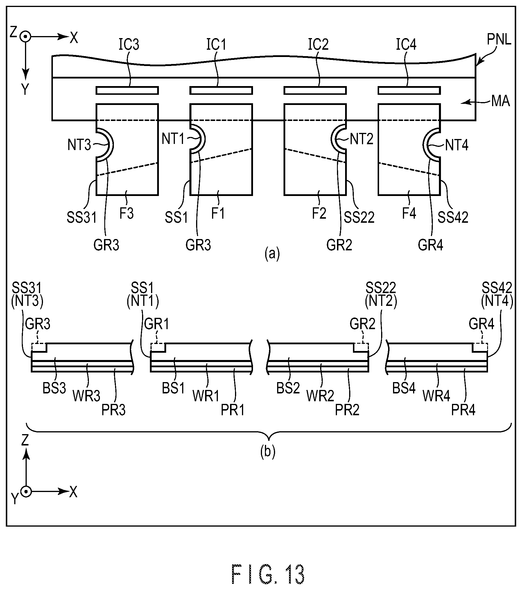 Patent US11815955 Figure 13 – Display device, flexible wiring board, and manufacturing method of display device