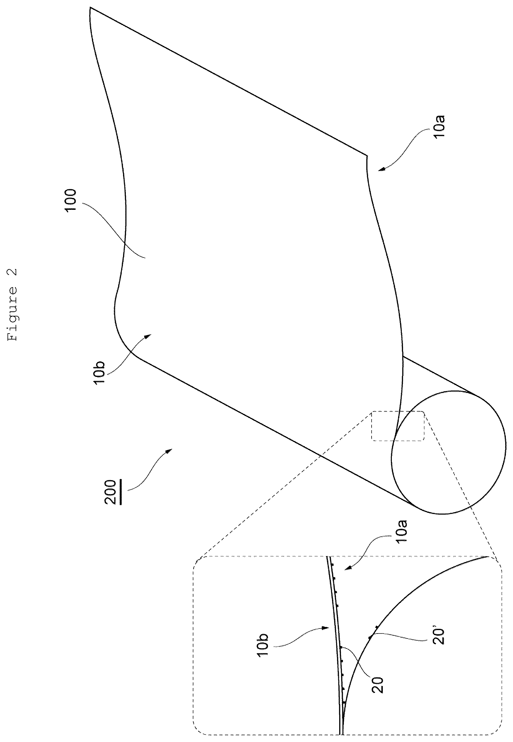 Patent US11815957 Figure 2 – Conductive film and roll thereof