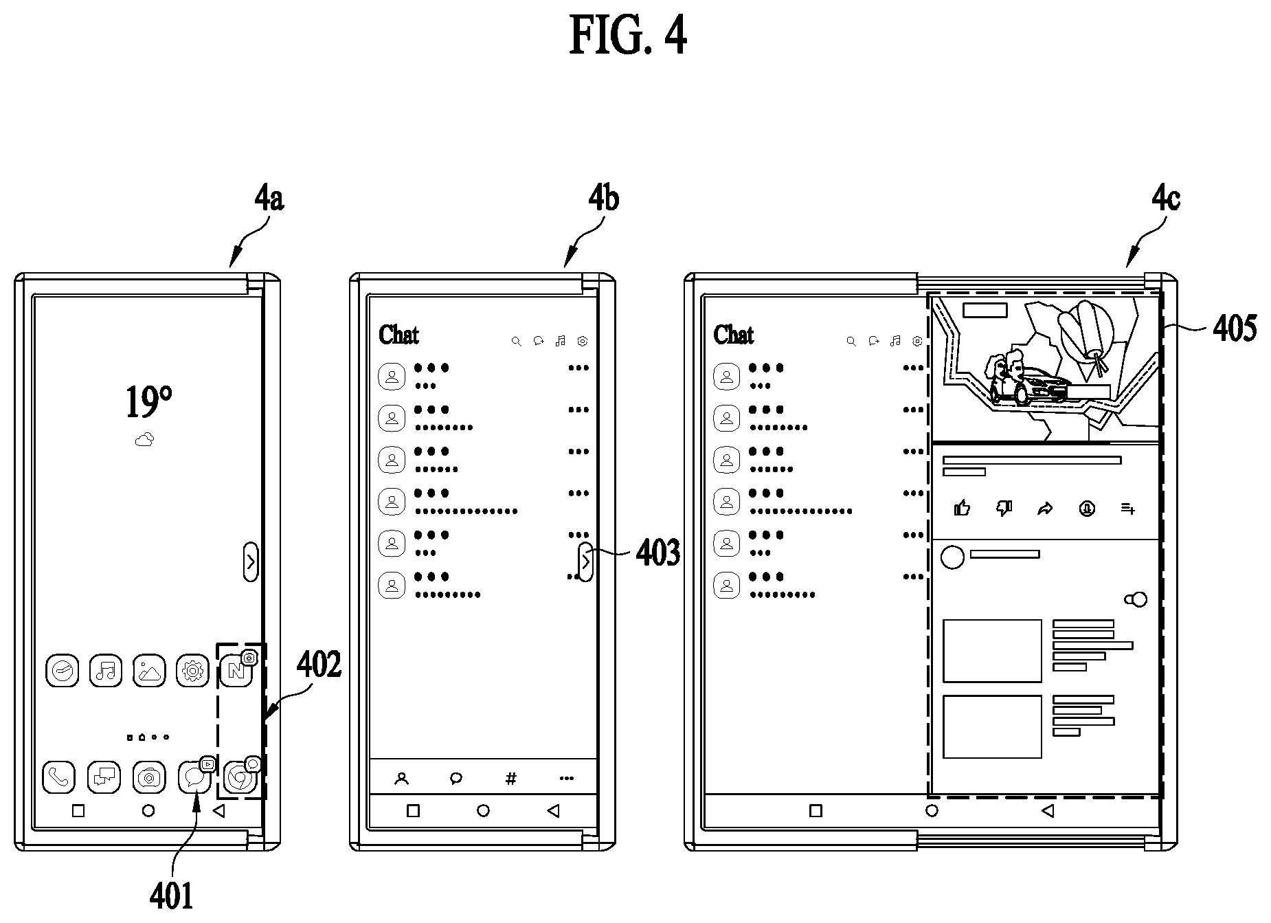 Patent US11815958 Figure 4 – Electronic device for displaying application-related content, and method for controlling same