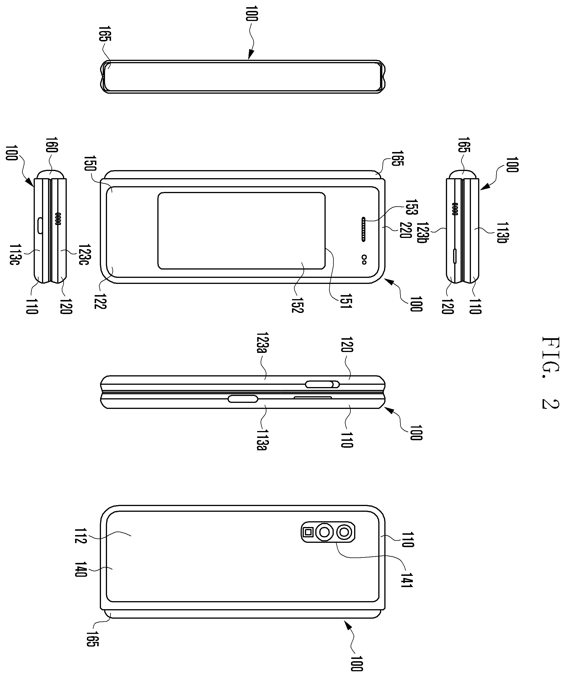 Patent US11815963 Figure 2 – Electronic device comprising wiring member fixing structure