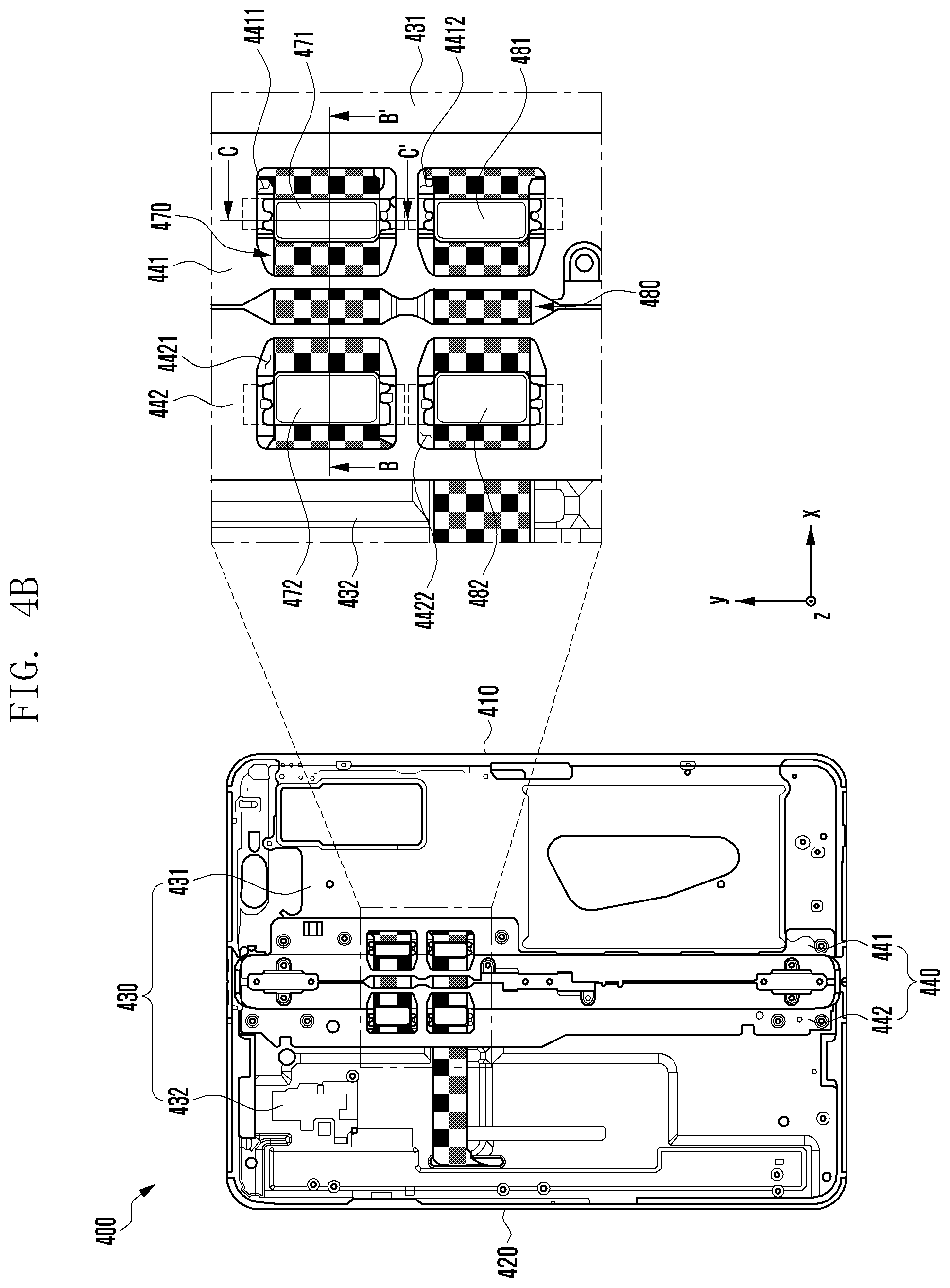 Patent US11815963 Figure 5 – Electronic device comprising wiring member fixing structure
