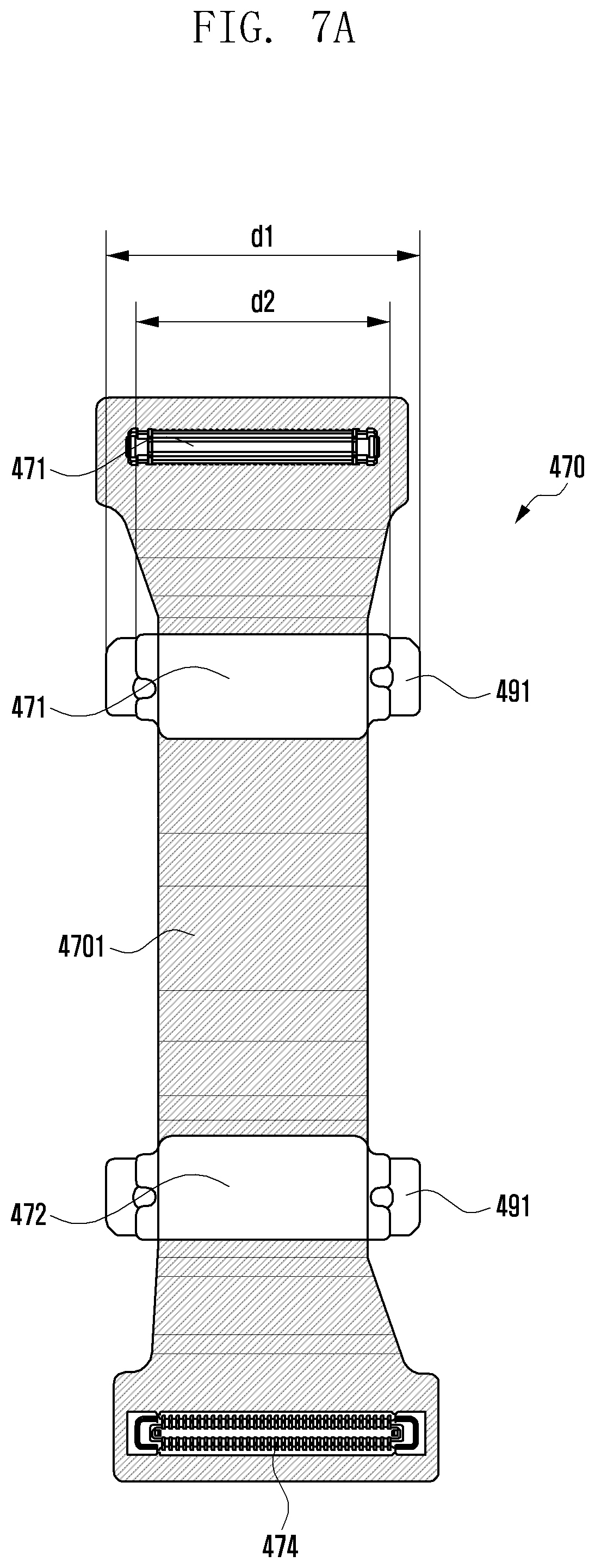 Patent US11815963 Figure 8 – Electronic device comprising wiring member fixing structure