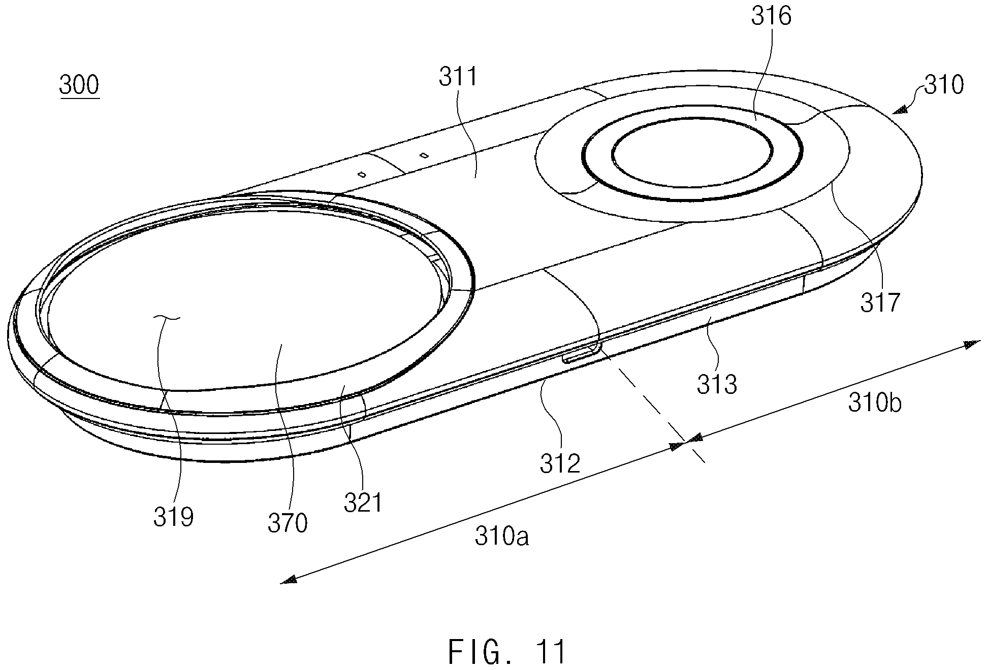 Patent US11815965 Figure 11 – Cooler with wireless charging function for mobile electronic device