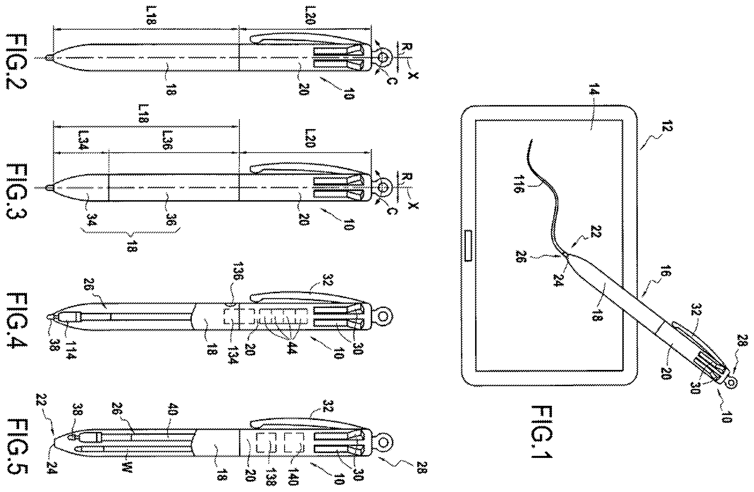 Patent US11815968 Figure 1 – Stylus for a touchscreen