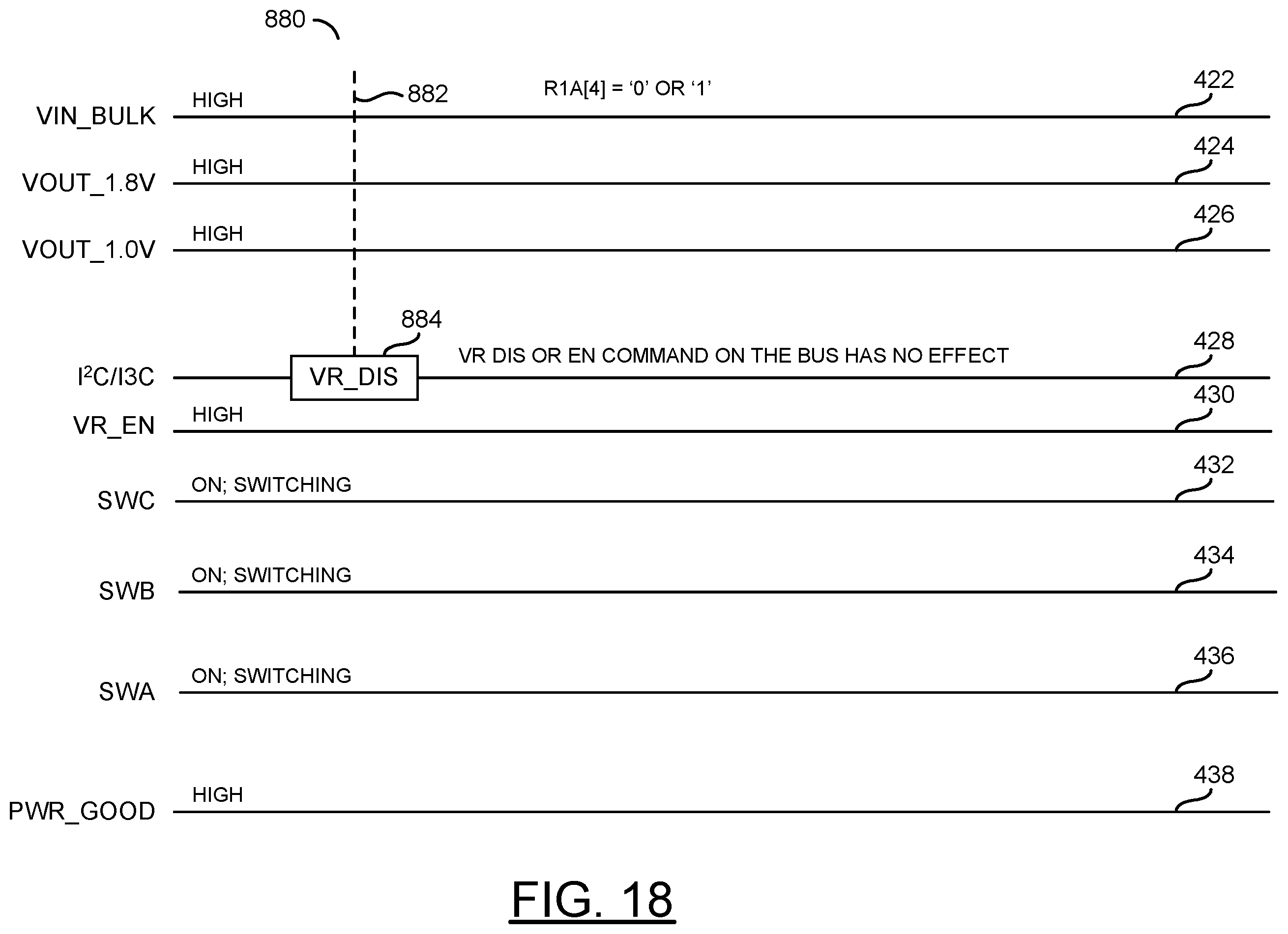 Patent US11815978 Figure 18 – DDR5 client PMIC power up sequence and state transitions