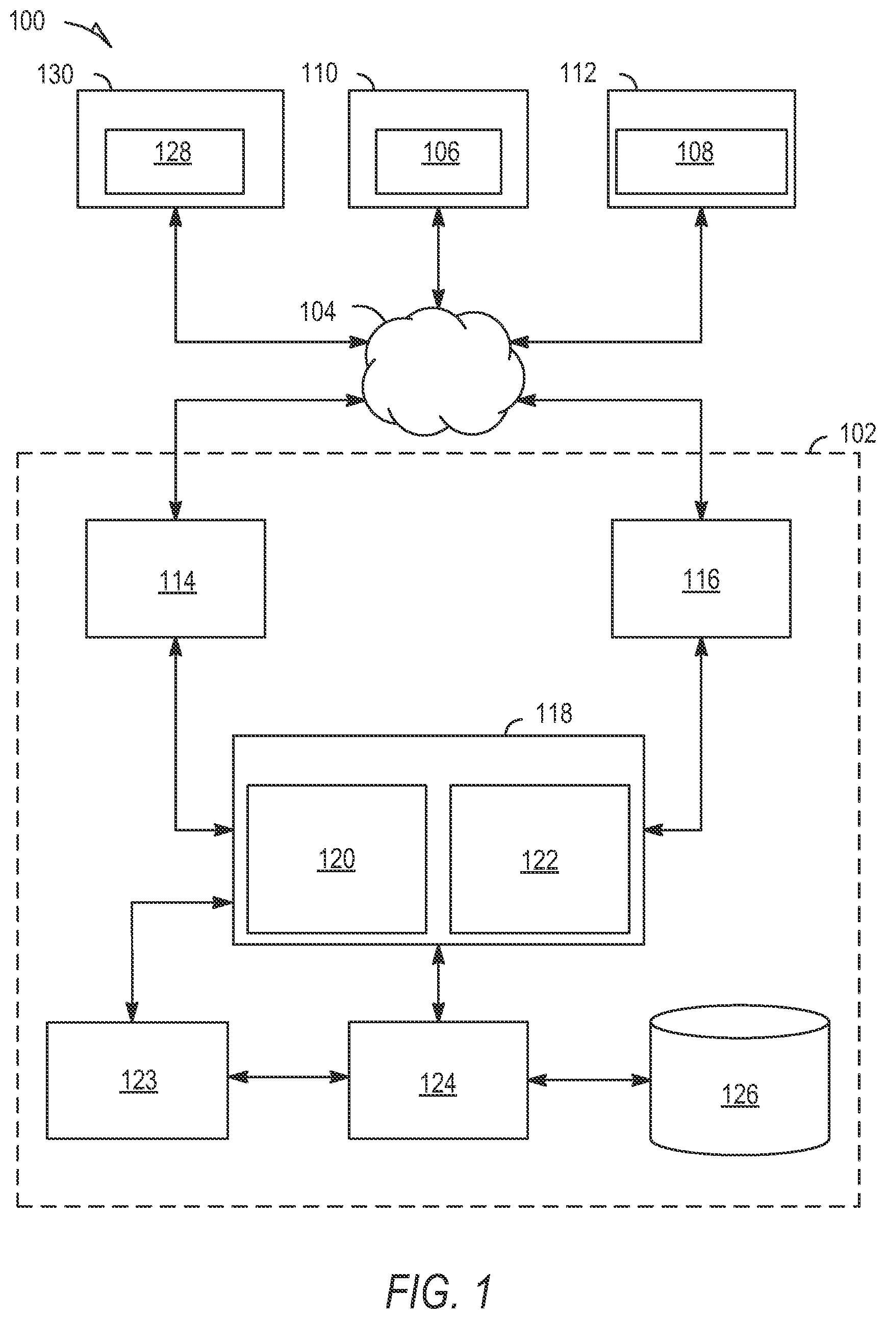 Patent US11818049 Figure 1 – Processing high volume network data