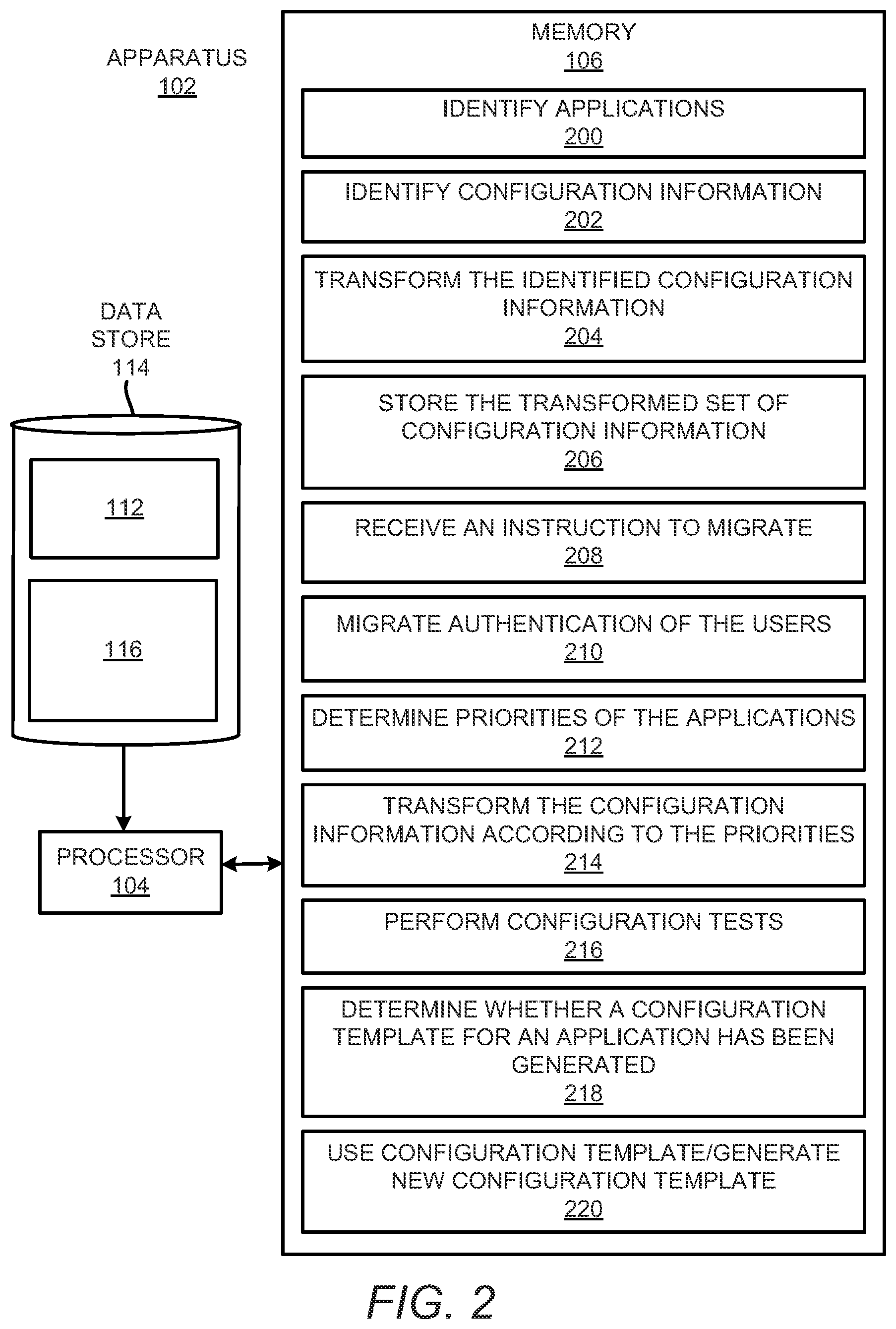 Patent US11818128 Figure 2 – Migration of user authentication from on-premise to the cloud
