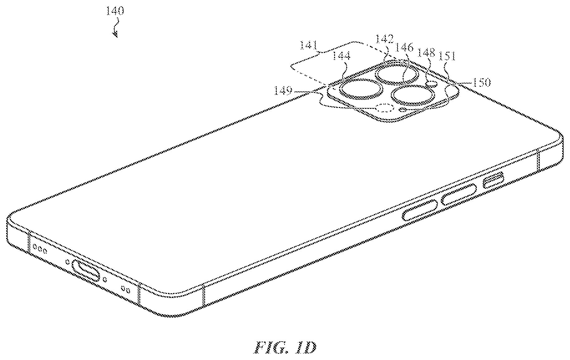 Patent US11818281 Figure 4 – Handheld electronic device