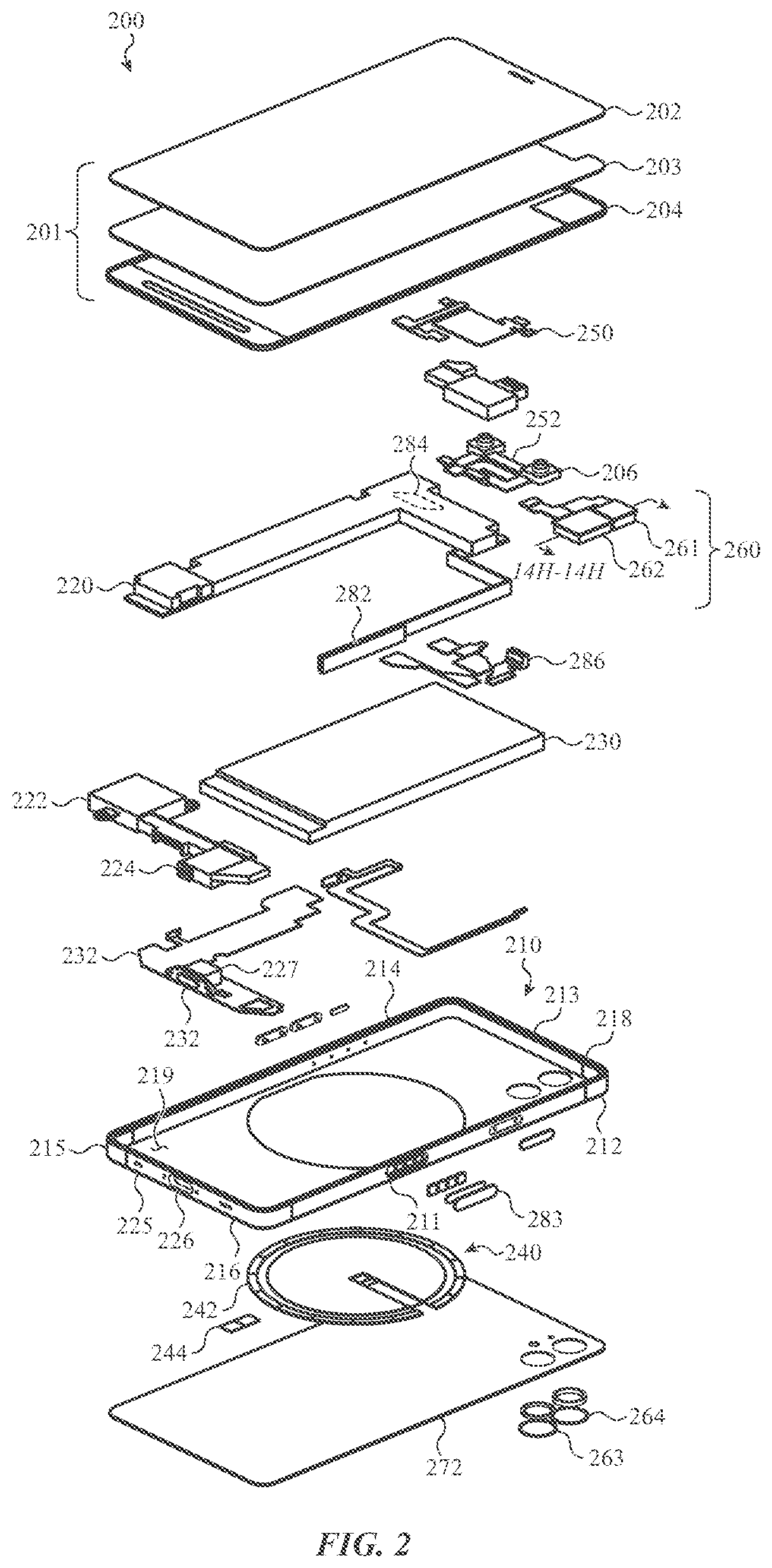 Patent US11818281 Figure 5 – Handheld electronic device