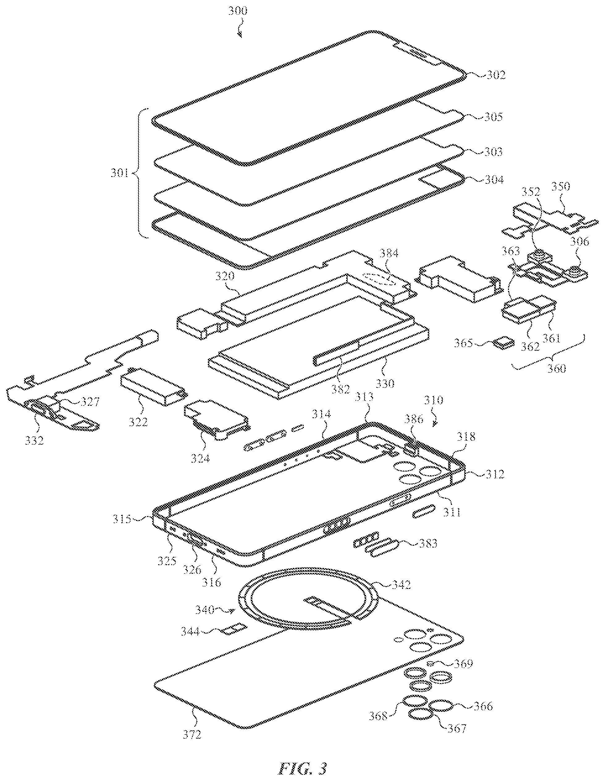 Patent US11818281 Figure 6 – Handheld electronic device
