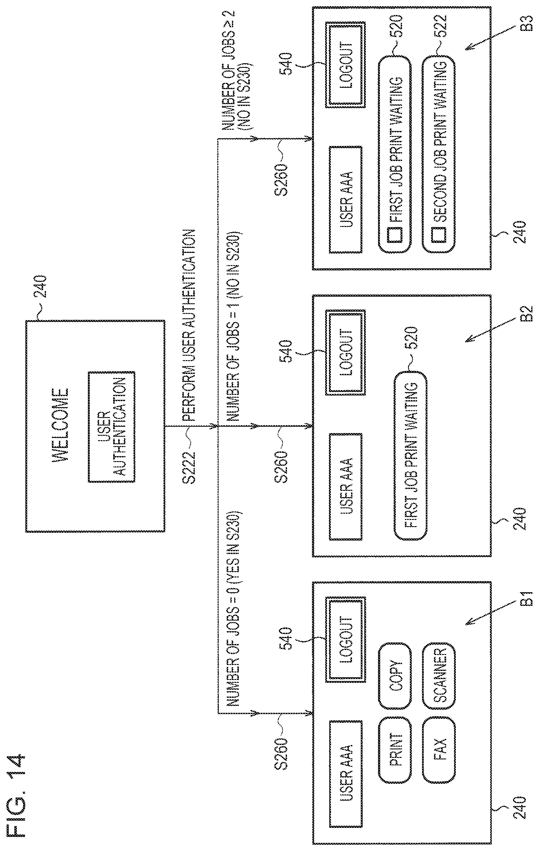 Patent US11818306 Figure 12 – Processing system, server system, printing device, non-transitory computer-readable storage medium storing program, and processing method for performing logout process of an electronic device
