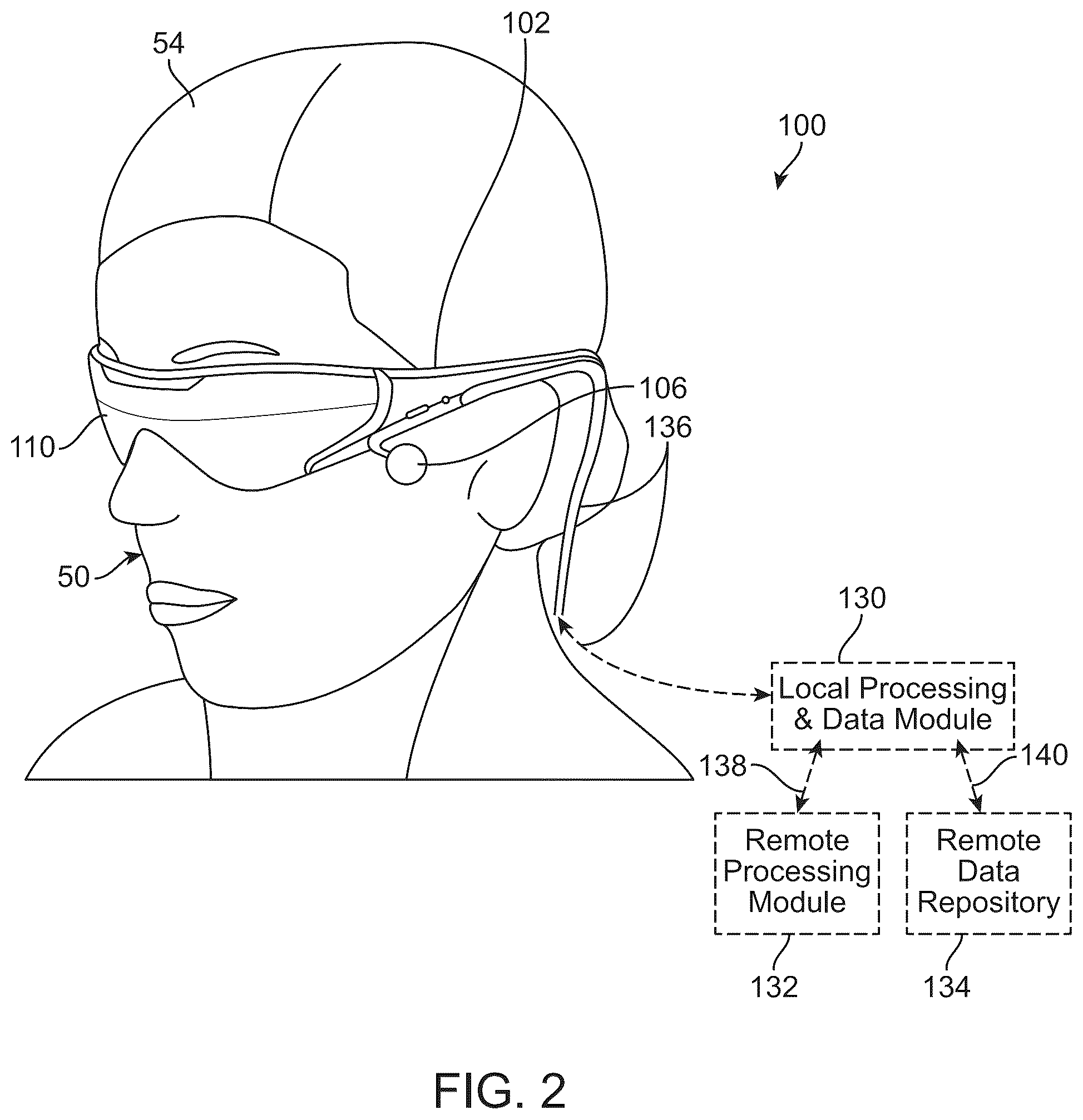 Patent US11818325 Figure 2 – Blended mode three dimensional display systems and methods