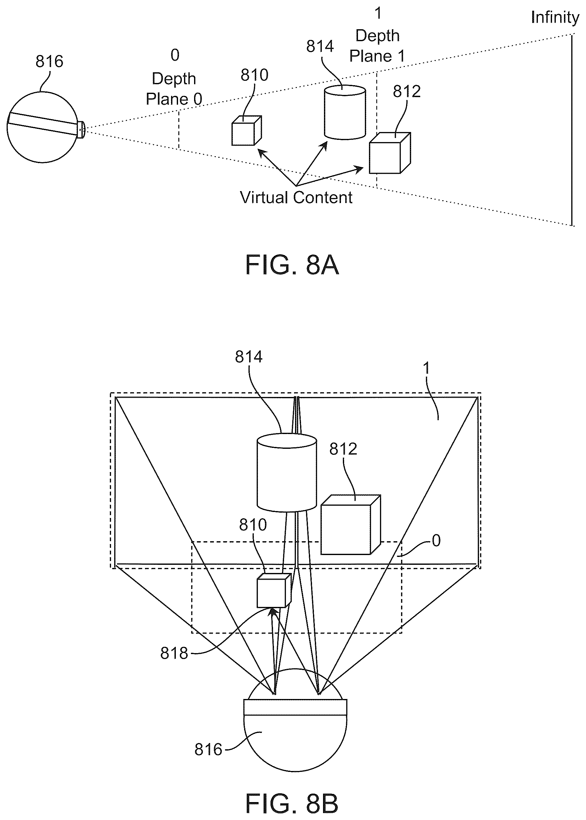 Patent US11818325 Figure 8 – Blended mode three dimensional display systems and methods