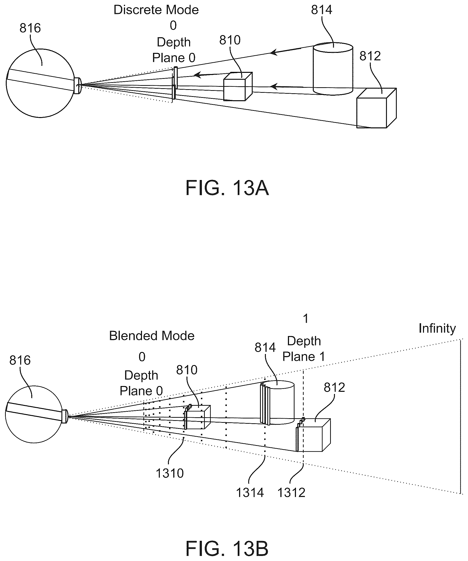 Patent US11818325 Figure 13 – Blended mode three dimensional display systems and methods