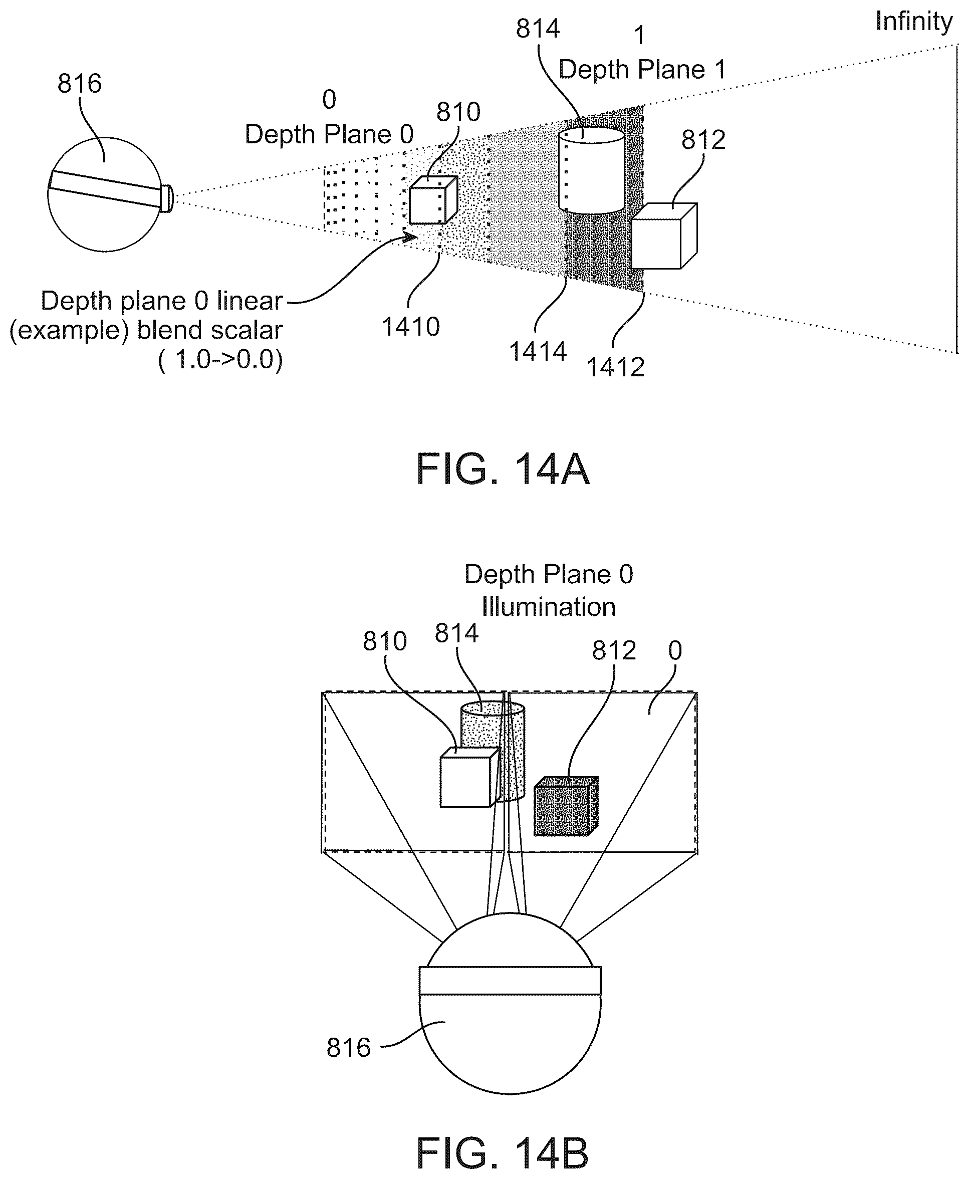 Patent US11818325 Figure 14 – Blended mode three dimensional display systems and methods
