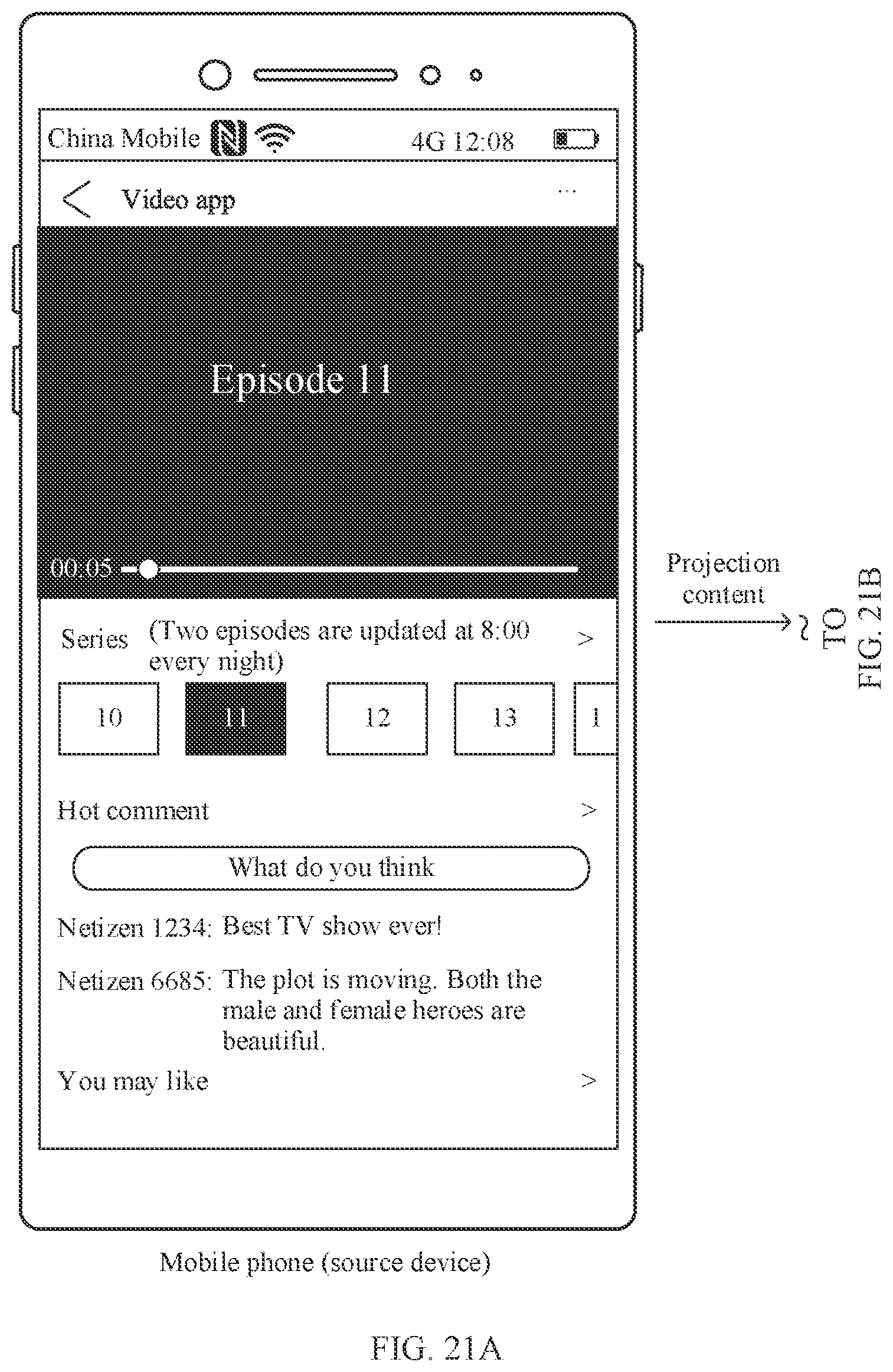 Patent US11818420 Figure 19 – Cross-device content projection method and electronic device