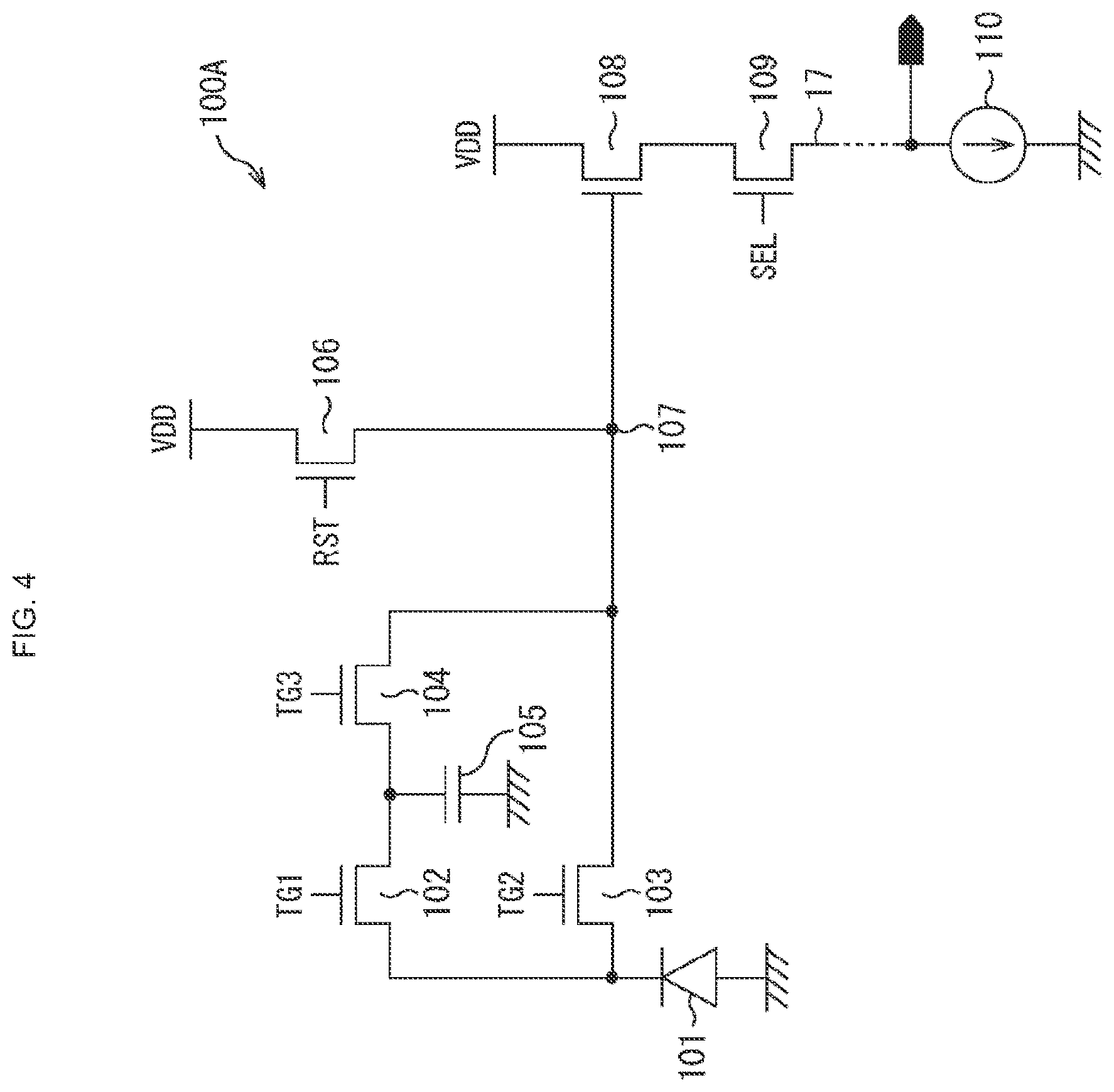 Patent US11818487 Figure 4 – Imaging apparatus, driving method, and electronic device