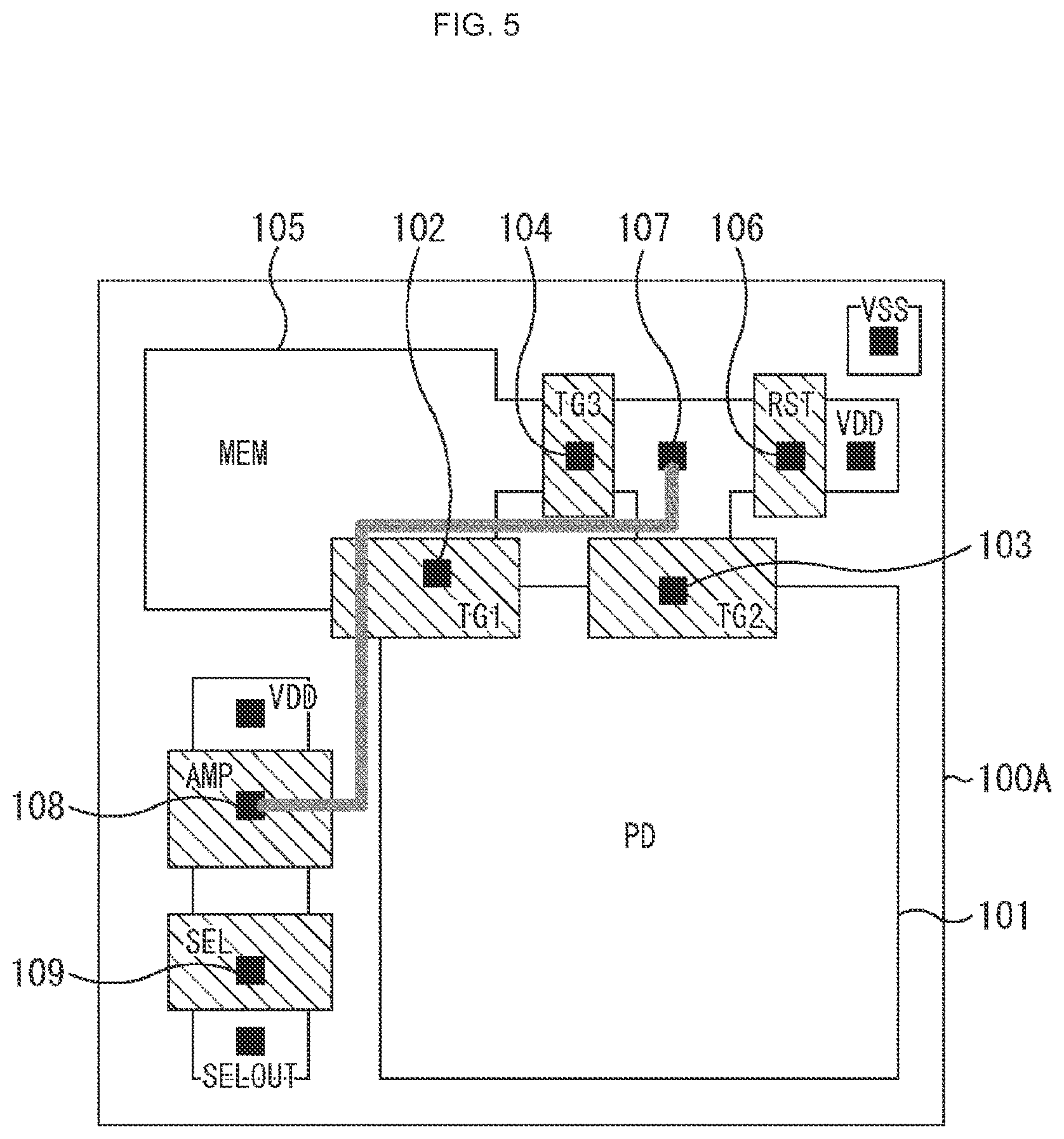 Patent US11818487 Figure 5 – Imaging apparatus, driving method, and electronic device