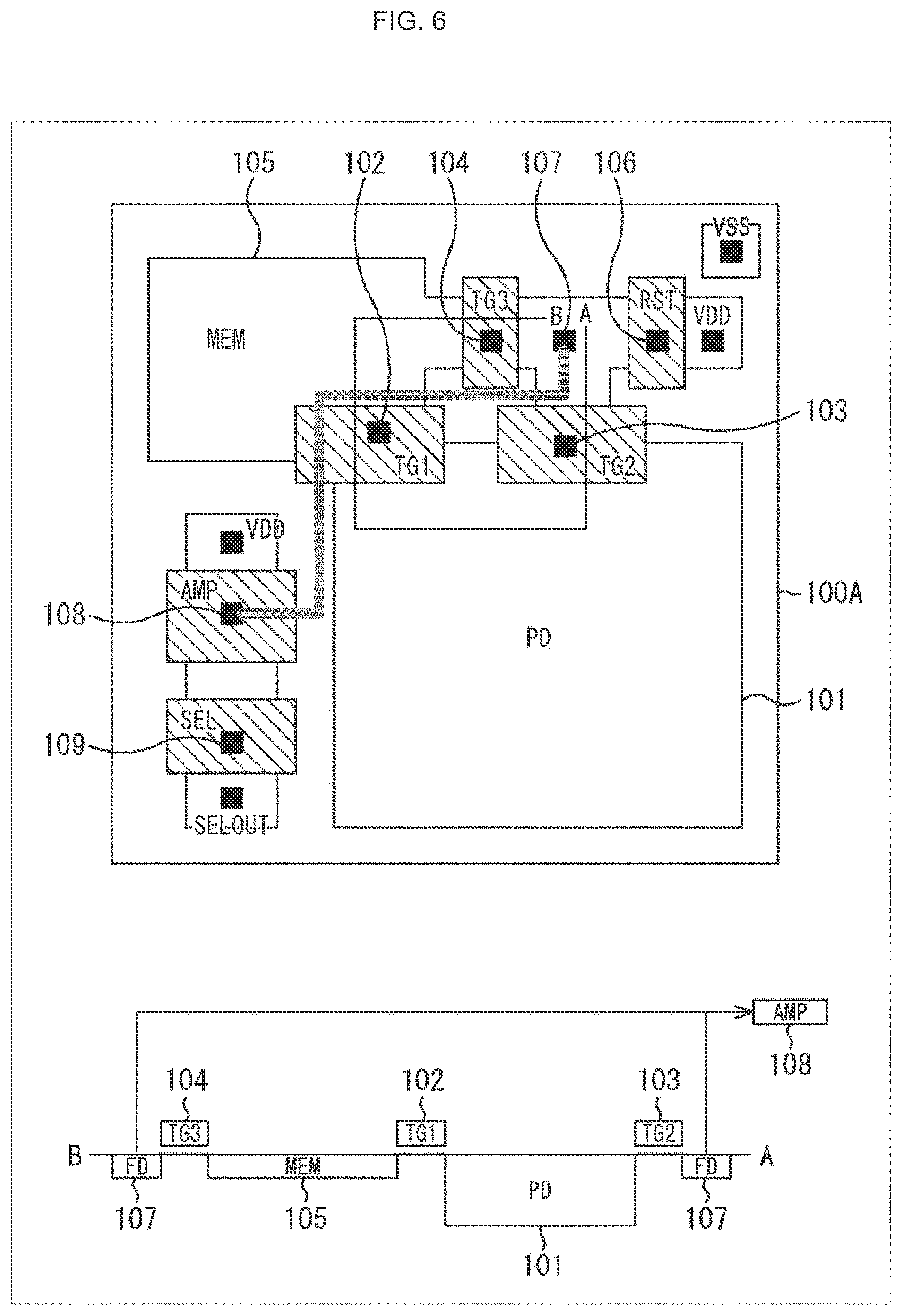 Patent US11818487 Figure 6 – Imaging apparatus, driving method, and electronic device