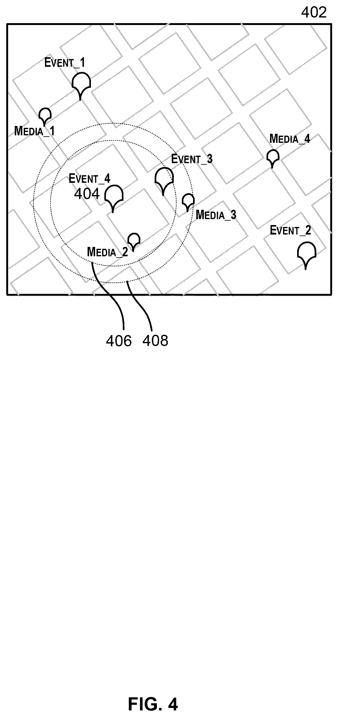 Patent US11818507 Figure 4 – Automated correlation of media data to events
