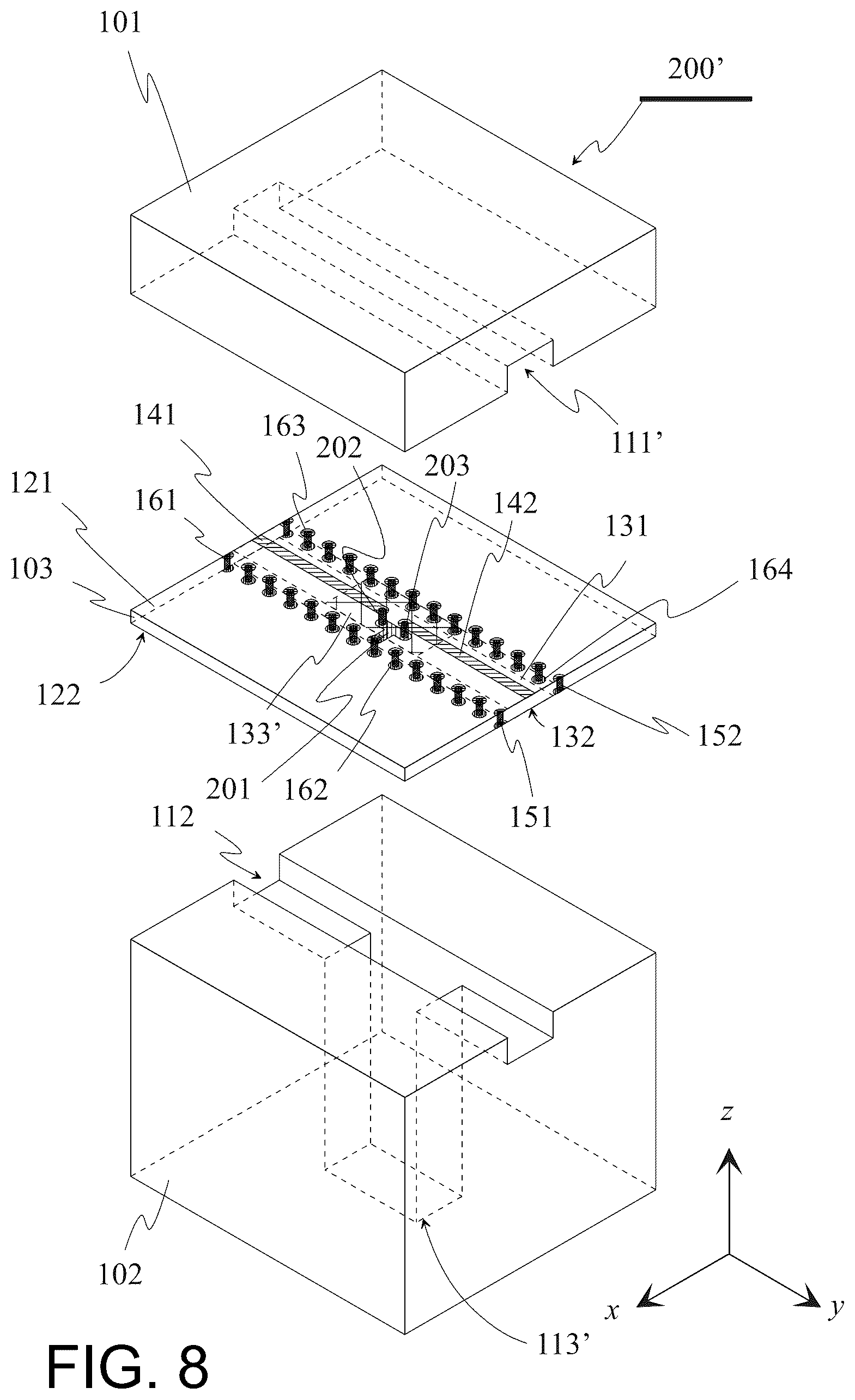 Patent US11818522 Figure 8 – Transducer, antenna apparatus, wireless apparatus, and method for manufacturing transducer